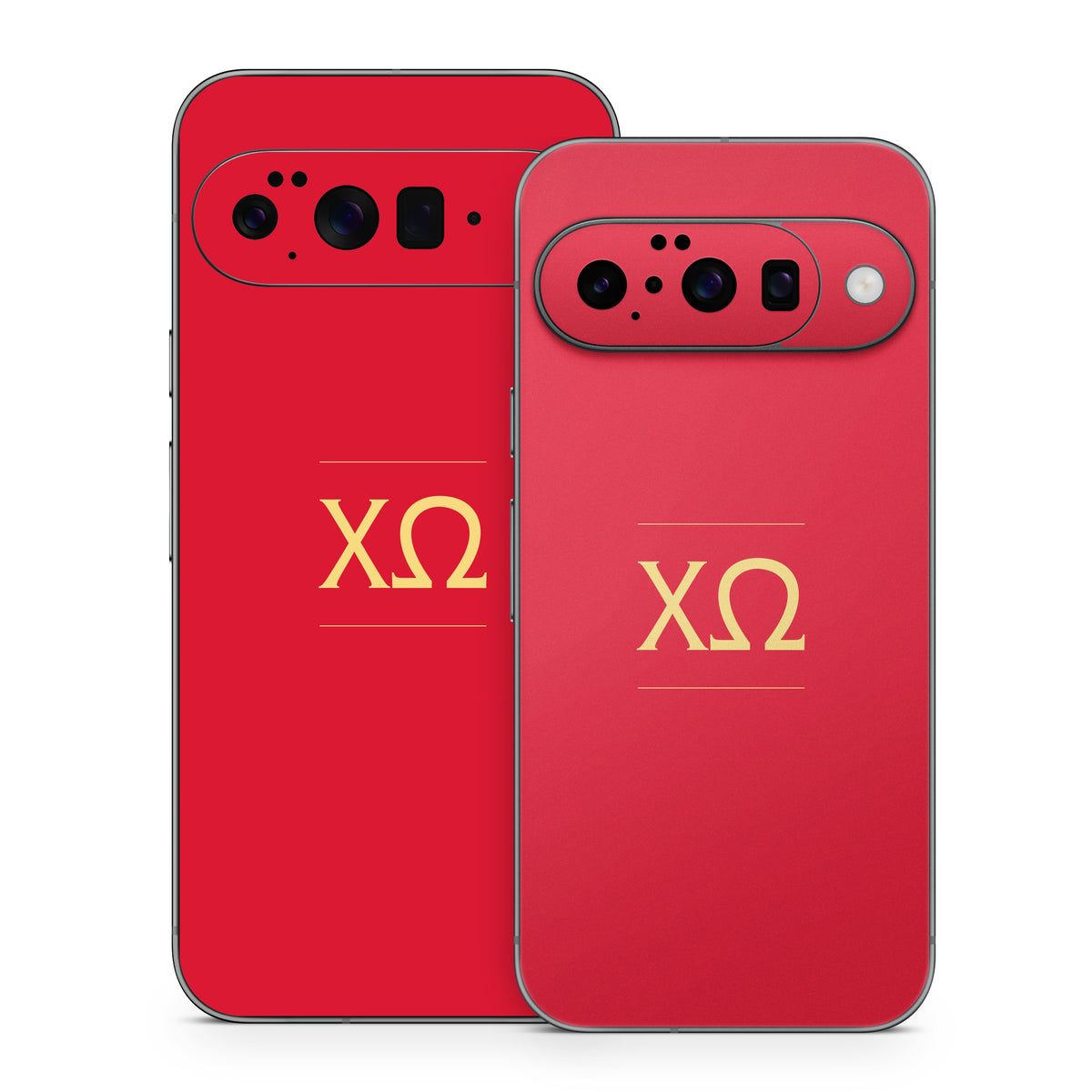 Chi Omega Letters Cardinal - Google Pixel 10 Skin