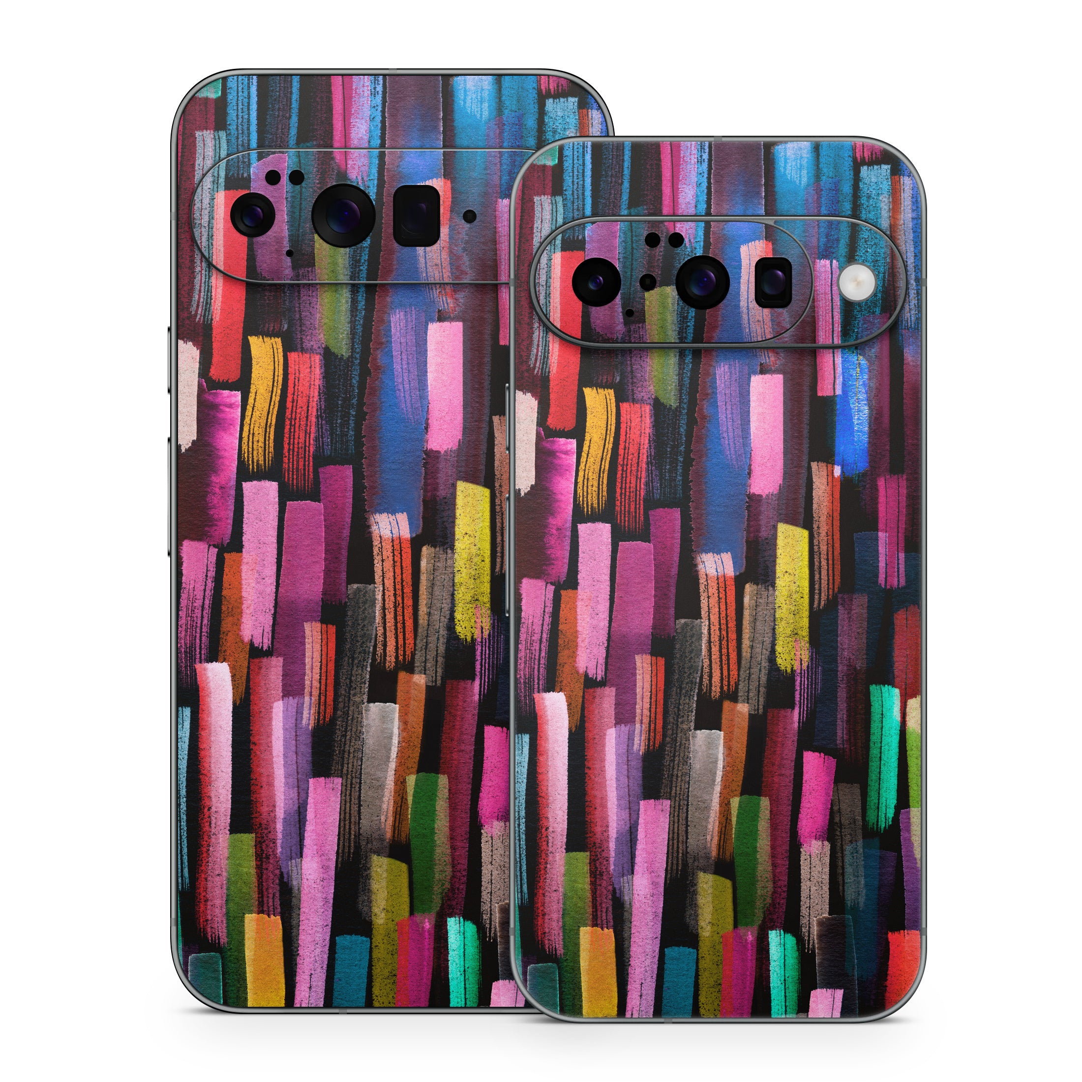 Colorful Brushstrokes Black - Google Pixel 10 Skin