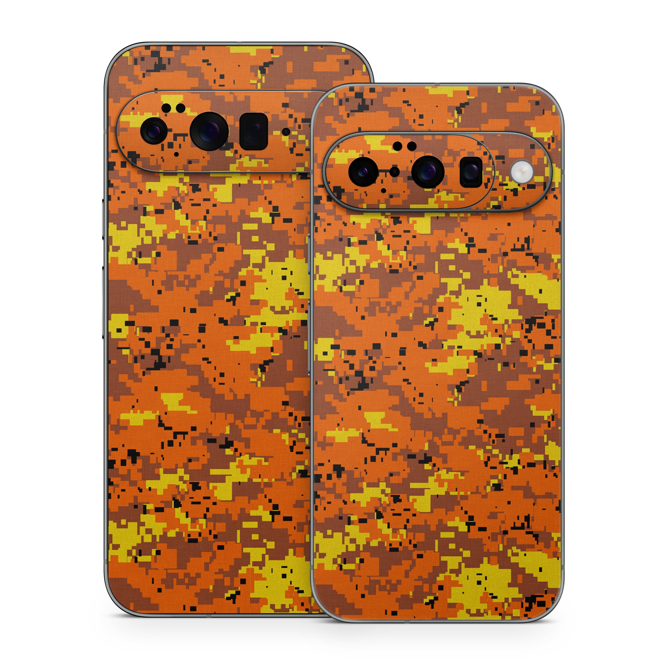 Digital Orange Camo - Google Pixel 10 Skin