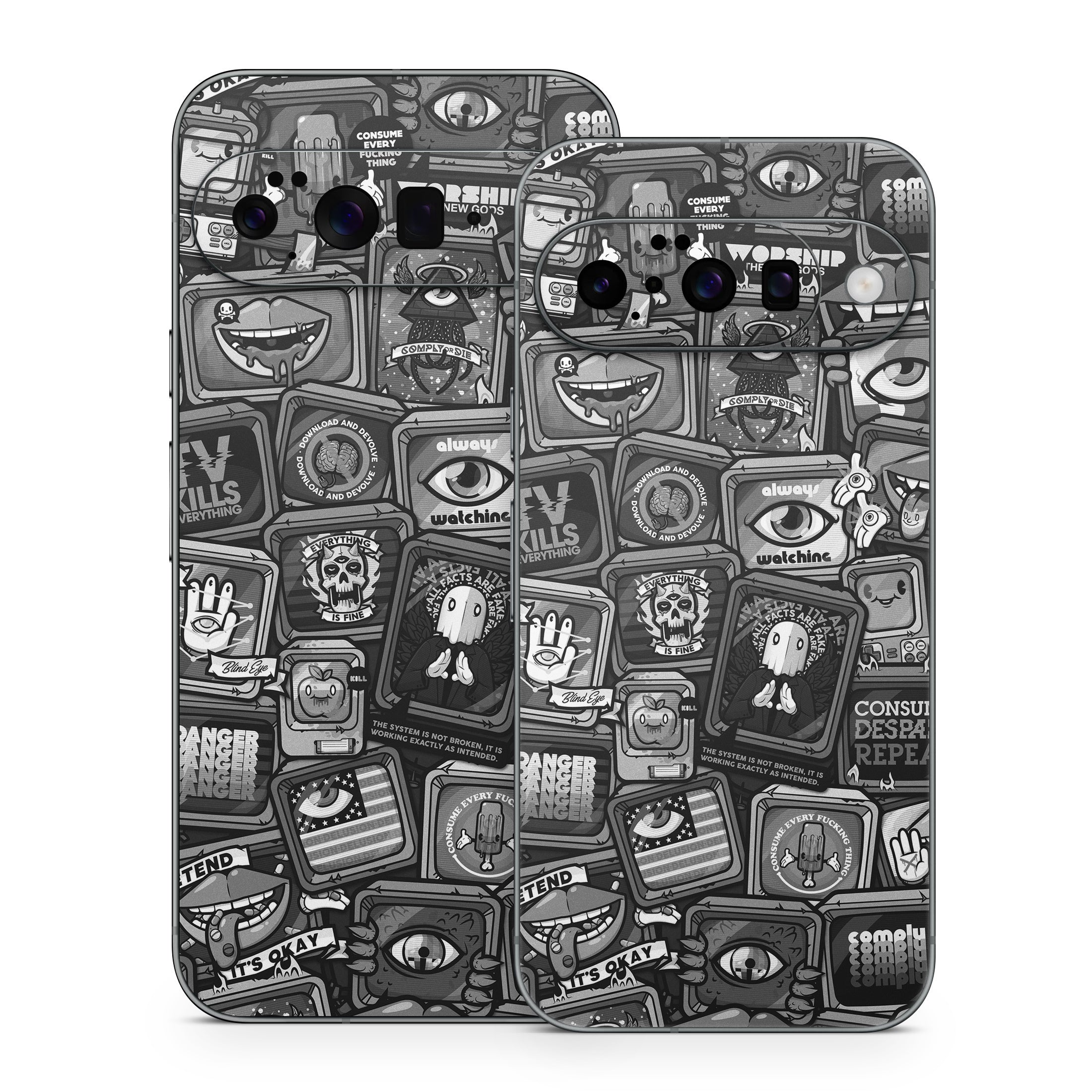 Distraction Tactic B&W - Google Pixel 10 Skin