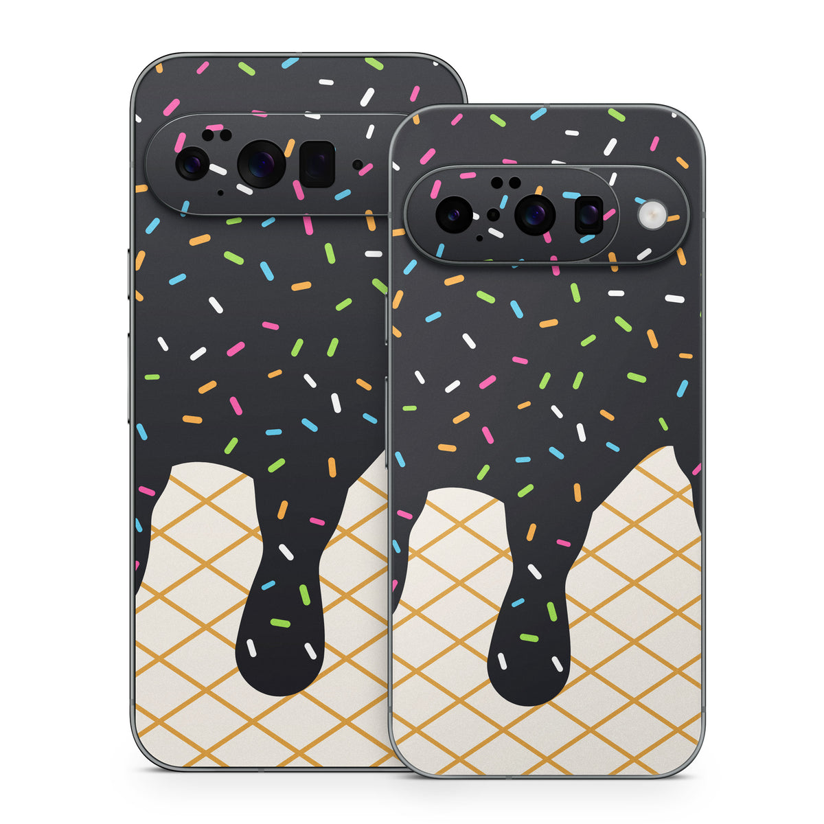 Black Ice Cream Drip - Google Pixel 10 Skin
