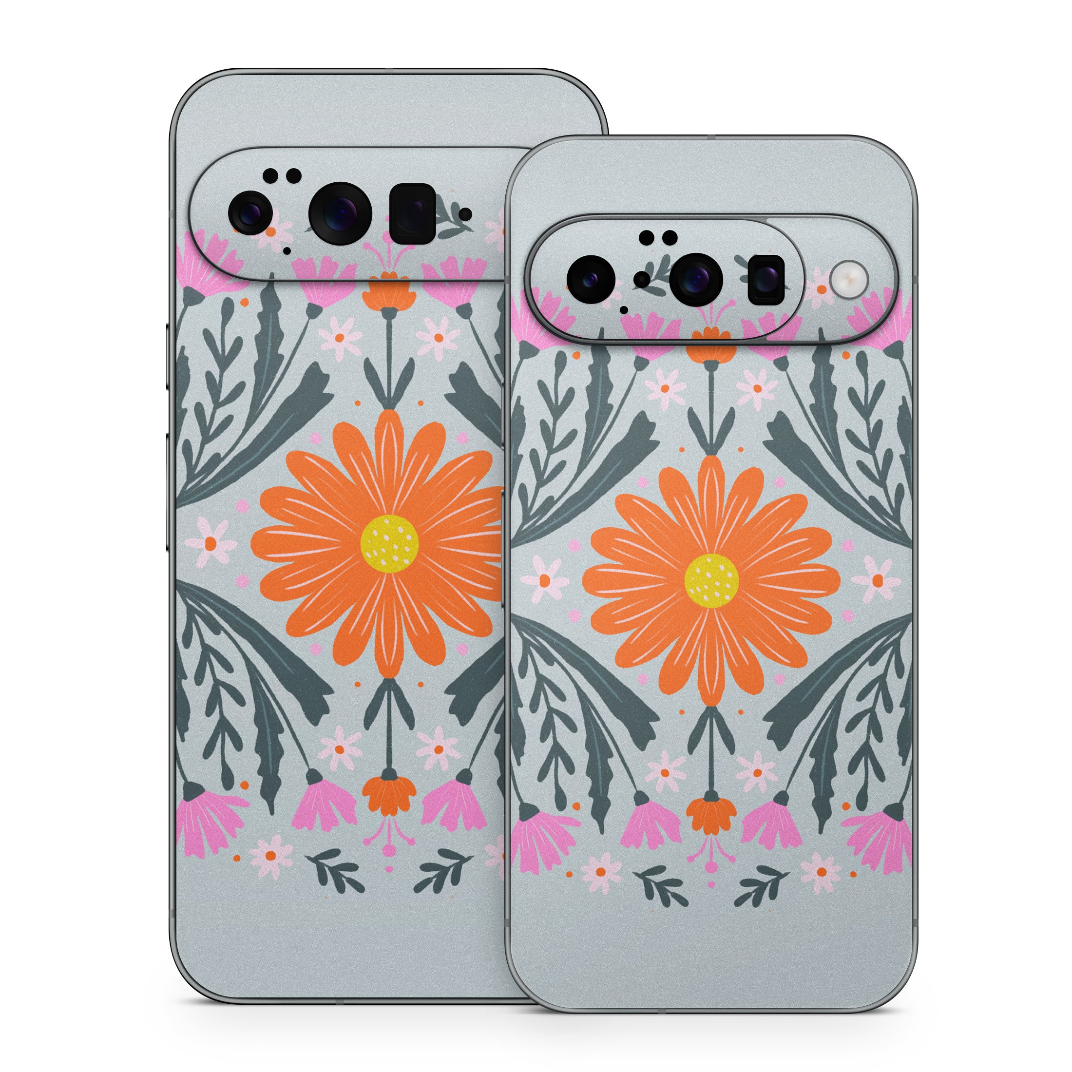 Pink and Orange Flowers - Google Pixel 10 Skin