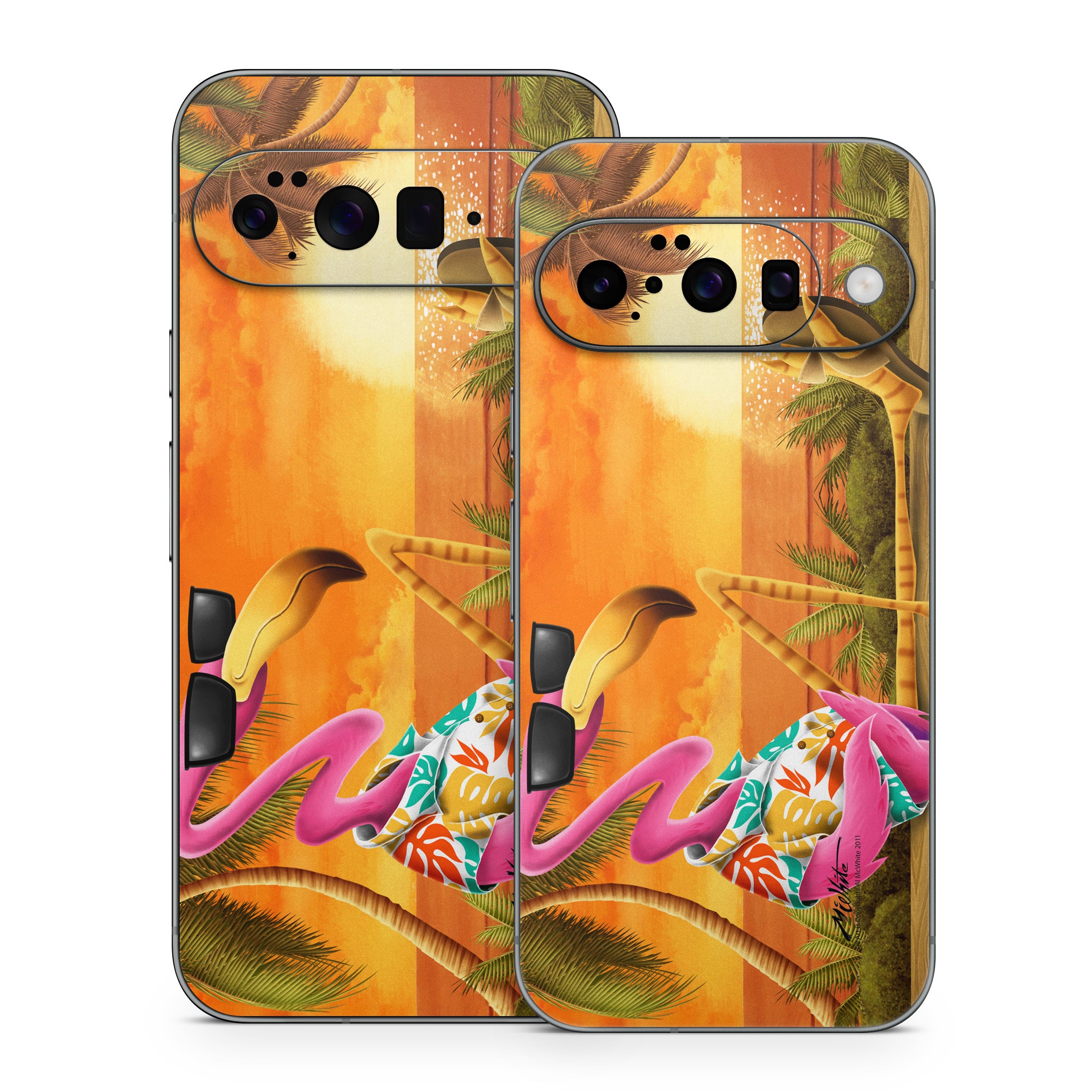 Sunset Flamingo - Google Pixel 10 Skin
