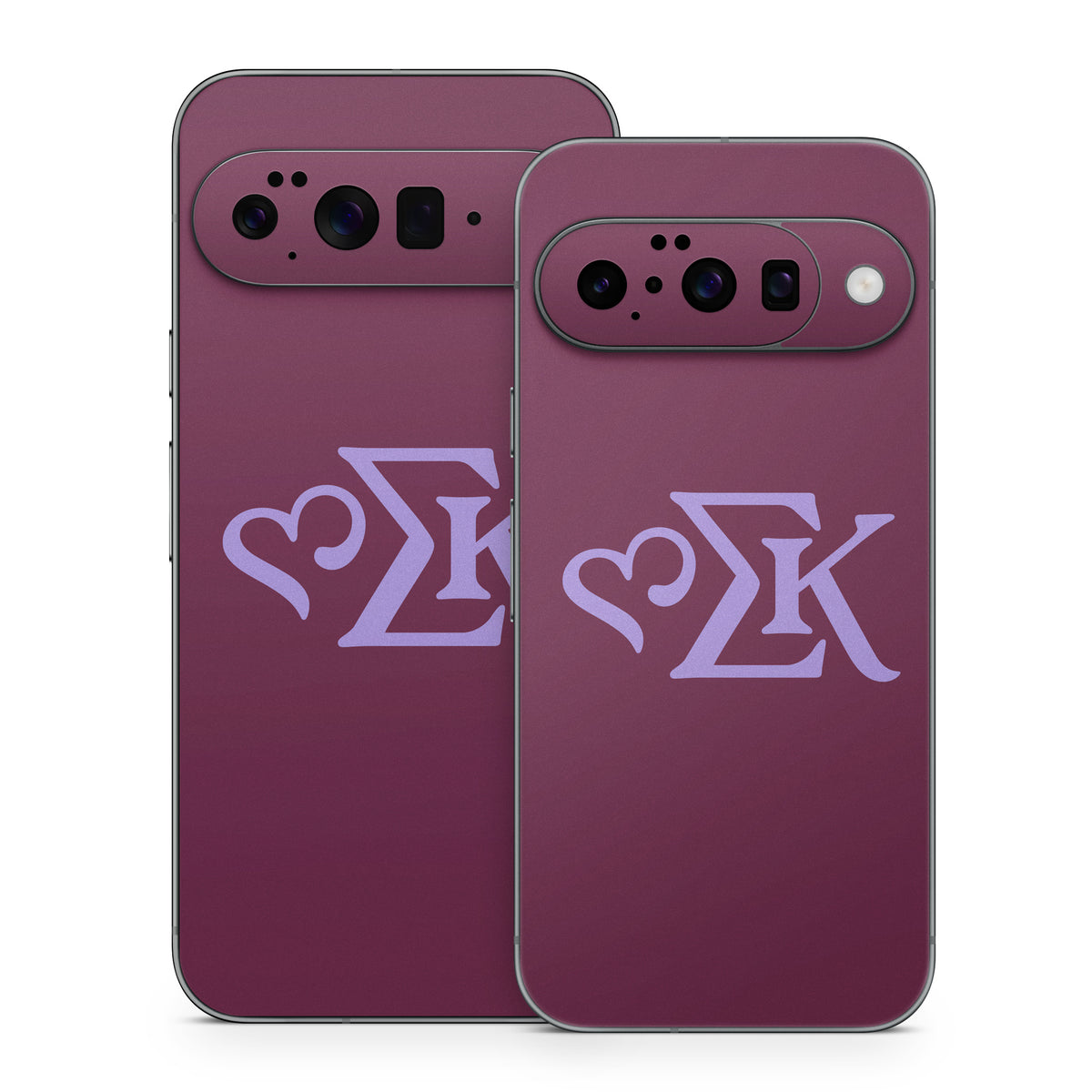 Sigma Kappa Greek Letters Legacy Lavender on Mary Maroon - Google Pixel 10 Skin