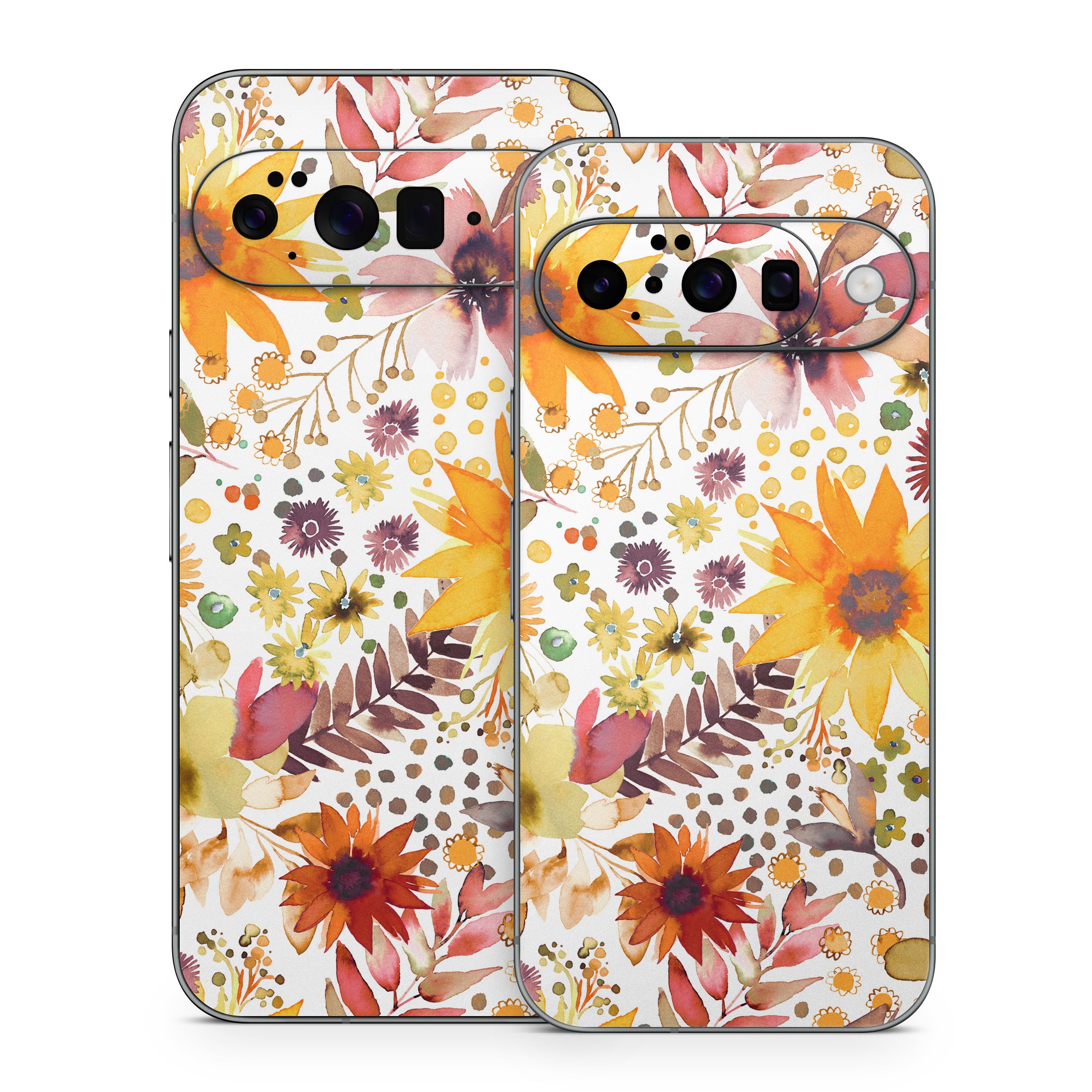 Summer Watercolor Sunflowers - Google Pixel 10 Skin