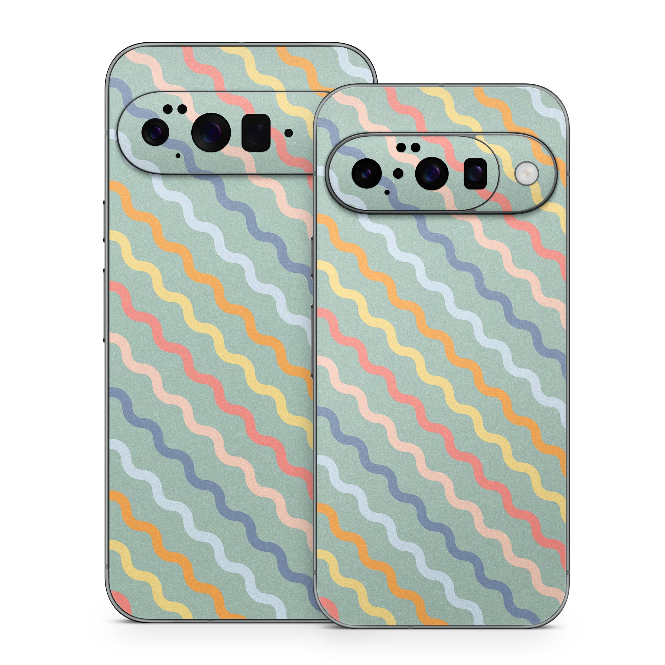 Wavy Diagonal Lines - Google Pixel 10 Skin