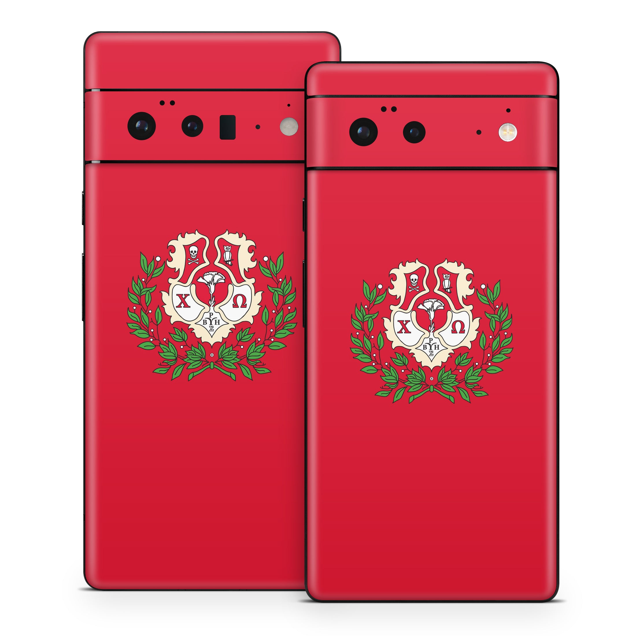 Chi Omega Crest Cardinal - Google Pixel 6 Skin