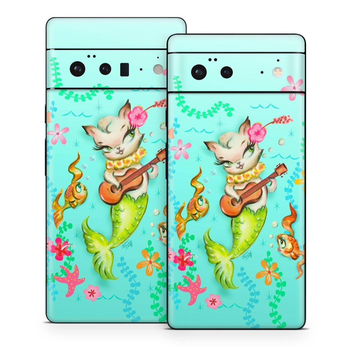 Merkitten with Ukelele - Google Pixel 6 Skin
