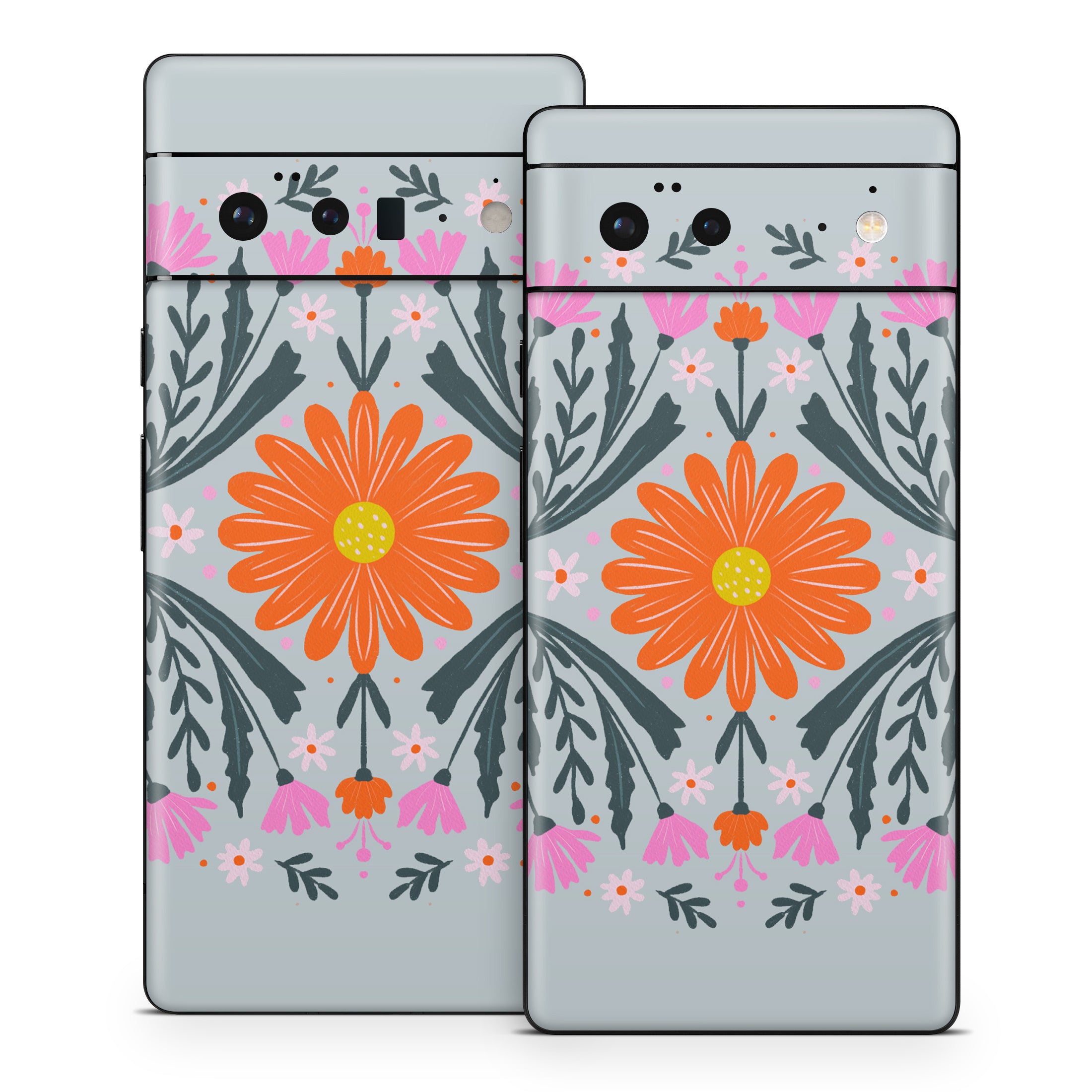 Pink and Orange Flowers - Google Pixel 6 Skin