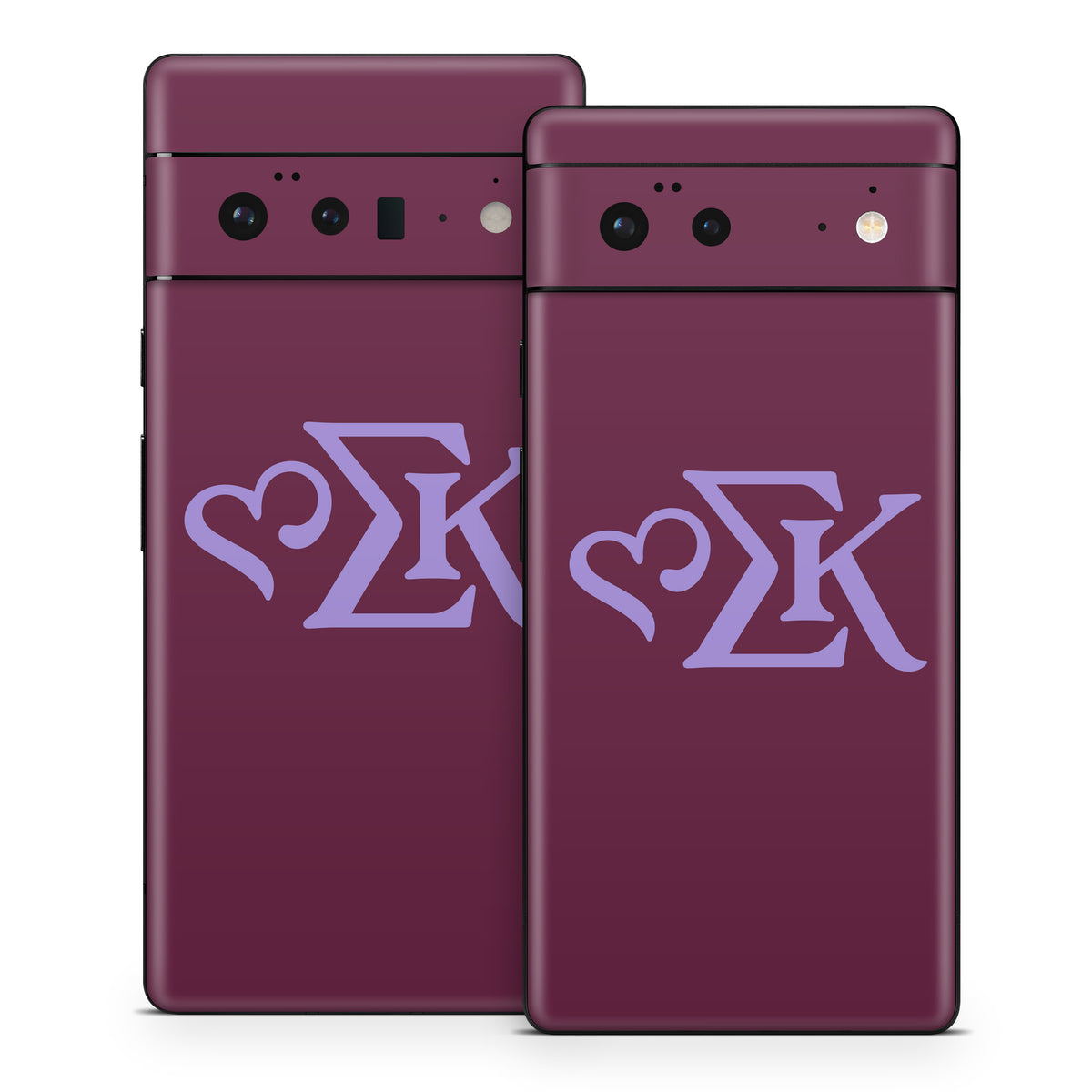 Sigma Kappa Greek Letters Legacy Lavender on Mary Maroon - Google Pixel 6 Skin