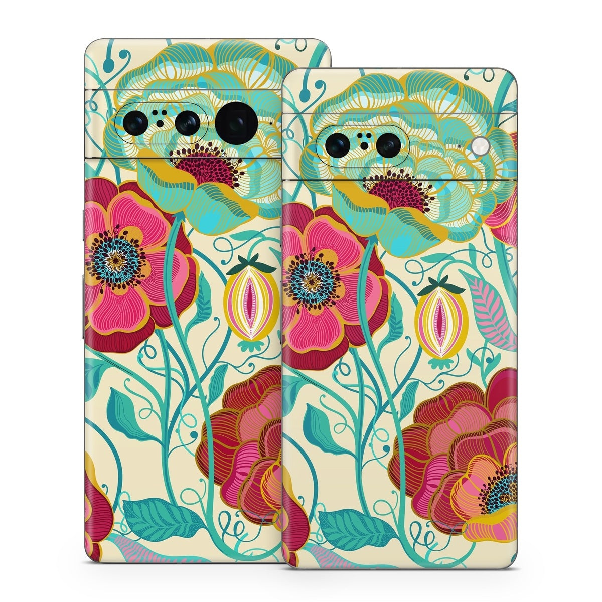 Golden Flowers - Google Pixel 7 Skin