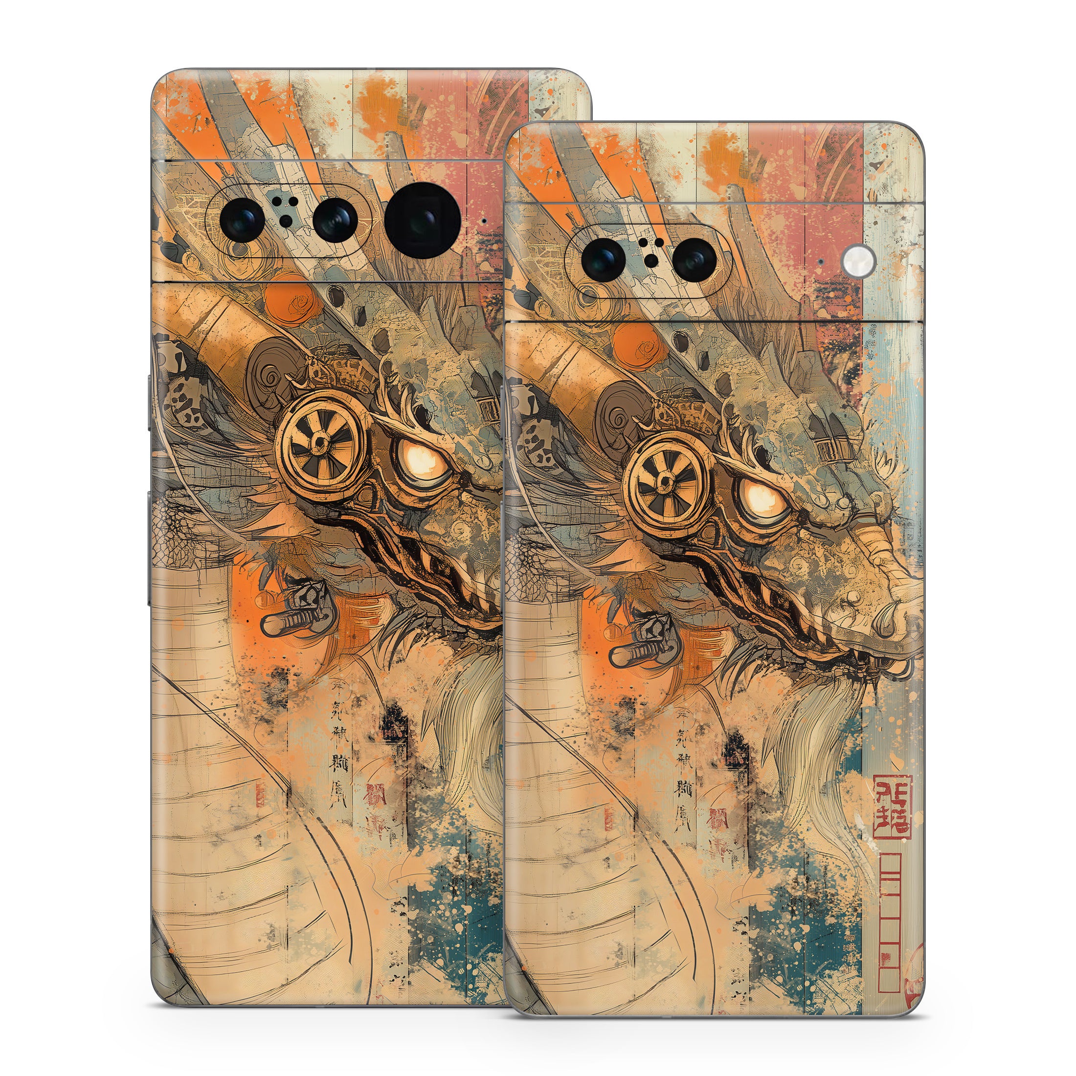 Orange Dragon - Google Pixel 7 Skin