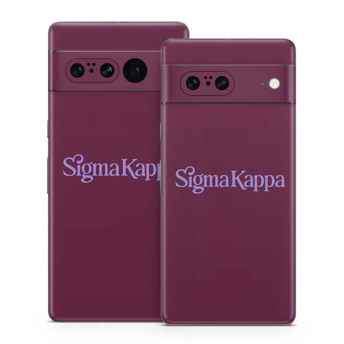 Sigma Kappa Primary Logo Legacy Lavender on Mary Maroon - Google Pixel 7 Skin