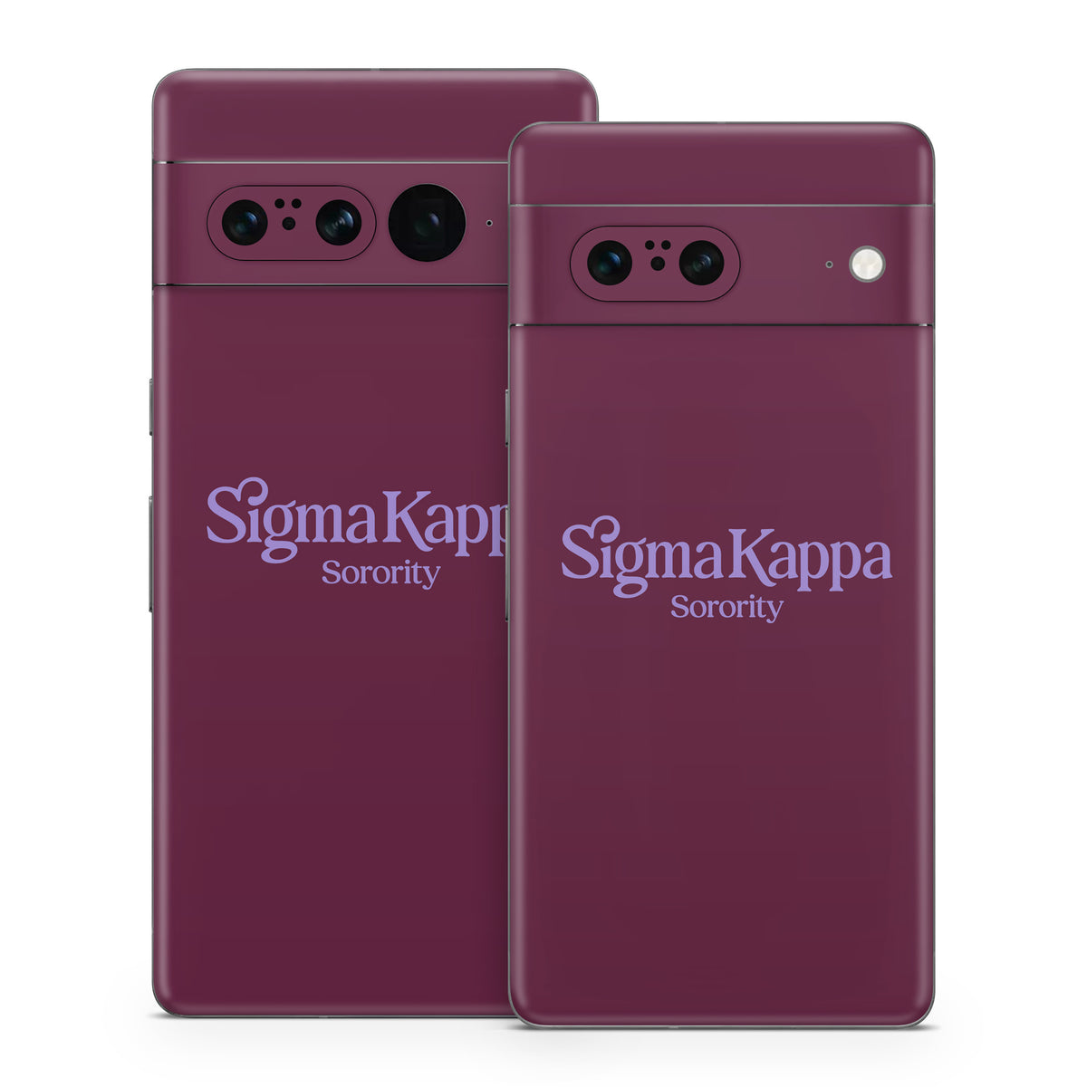 Sigma Kappa Sorority Logo Legacy Lavender on Mary Maroon - Google Pixel 7 Skin