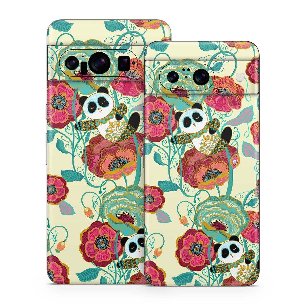 Panda Flowers - Google Pixel 8 Skin