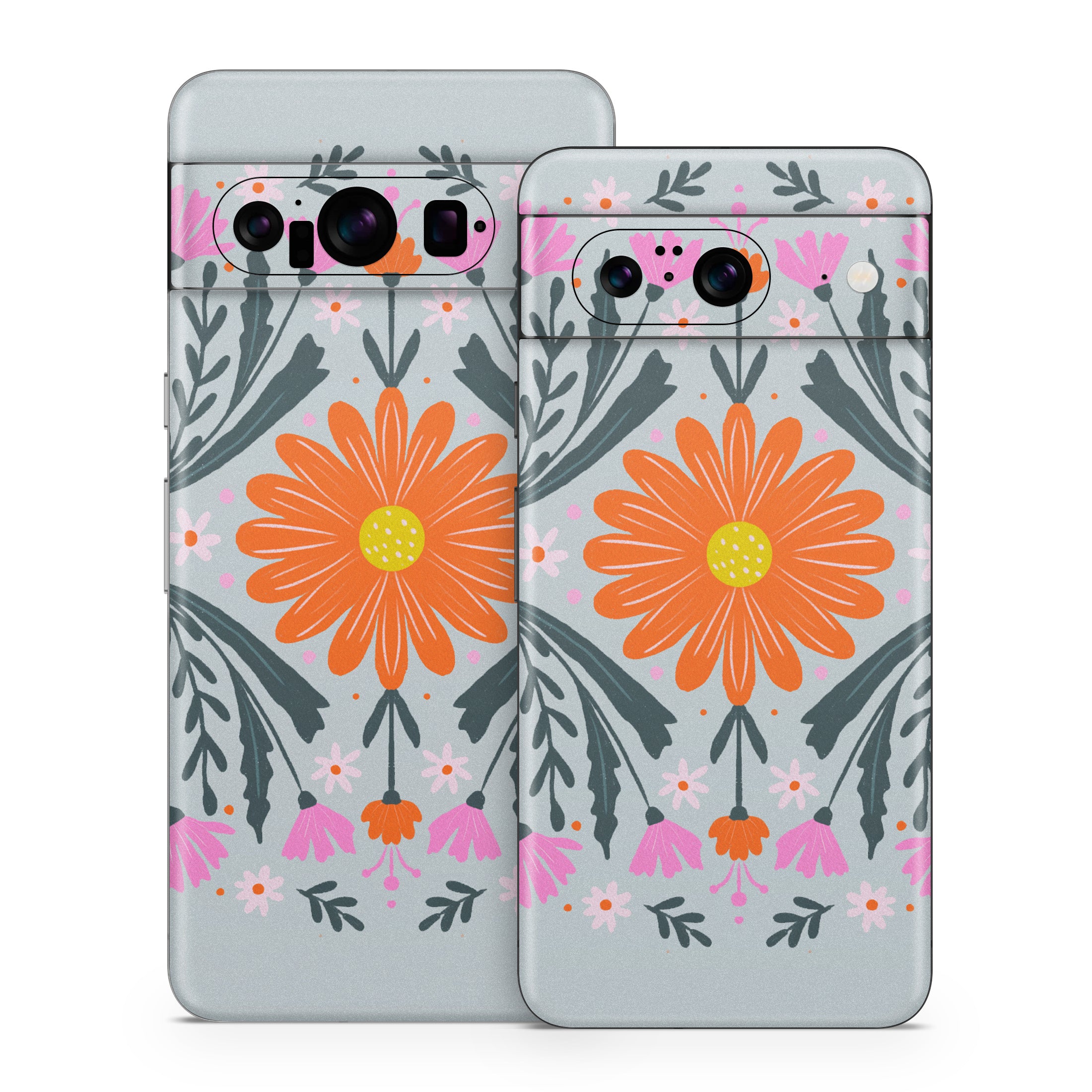 Pink and Orange Flowers - Google Pixel 8 Skin