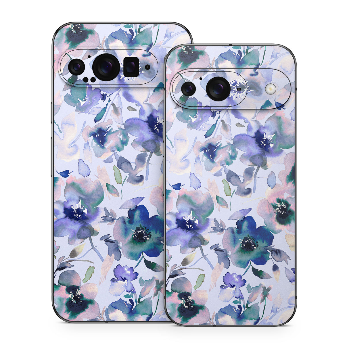 Aquatic Artistic Flowers - Google Pixel 9 Skin