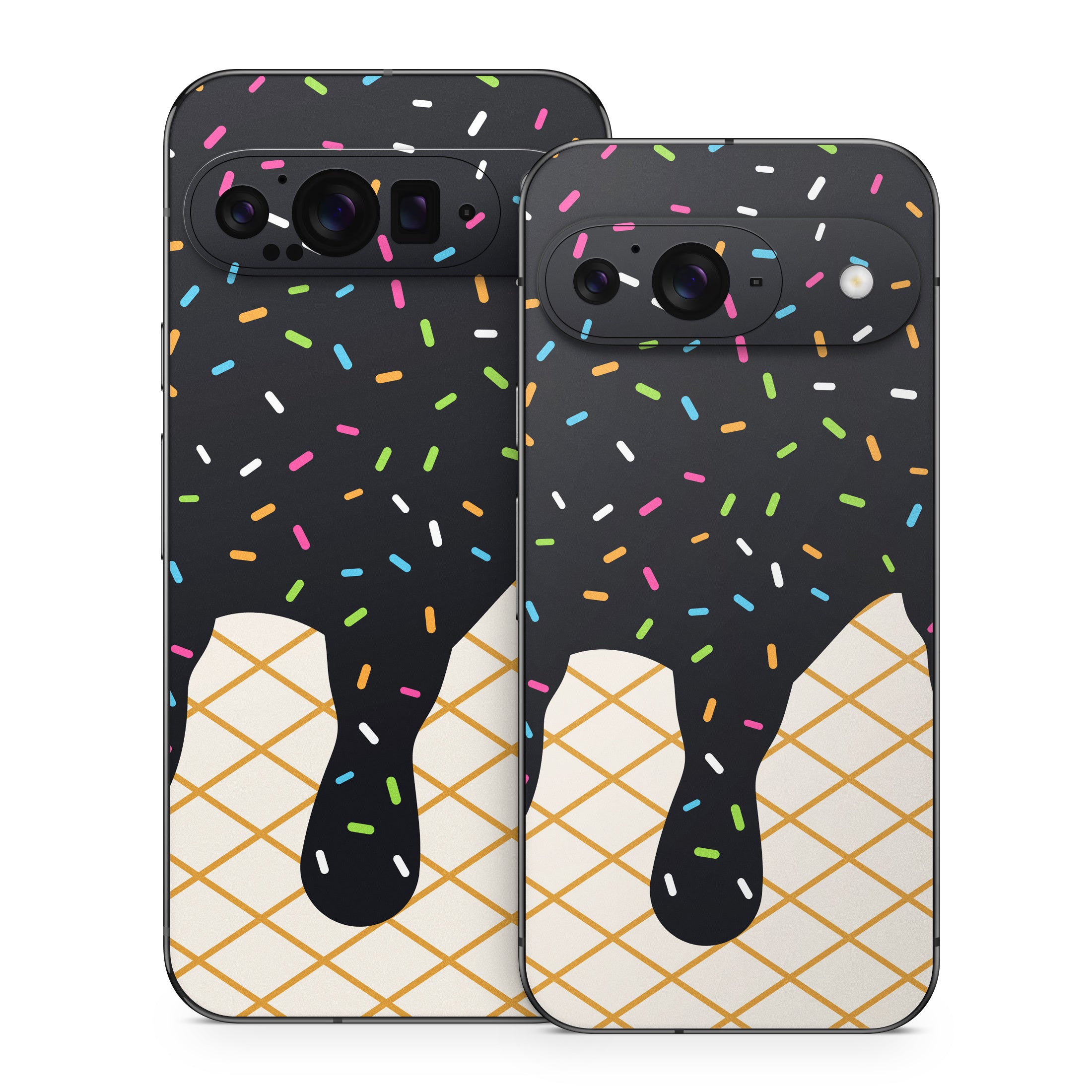 Black Ice Cream Drip - Google Pixel 9 Skin