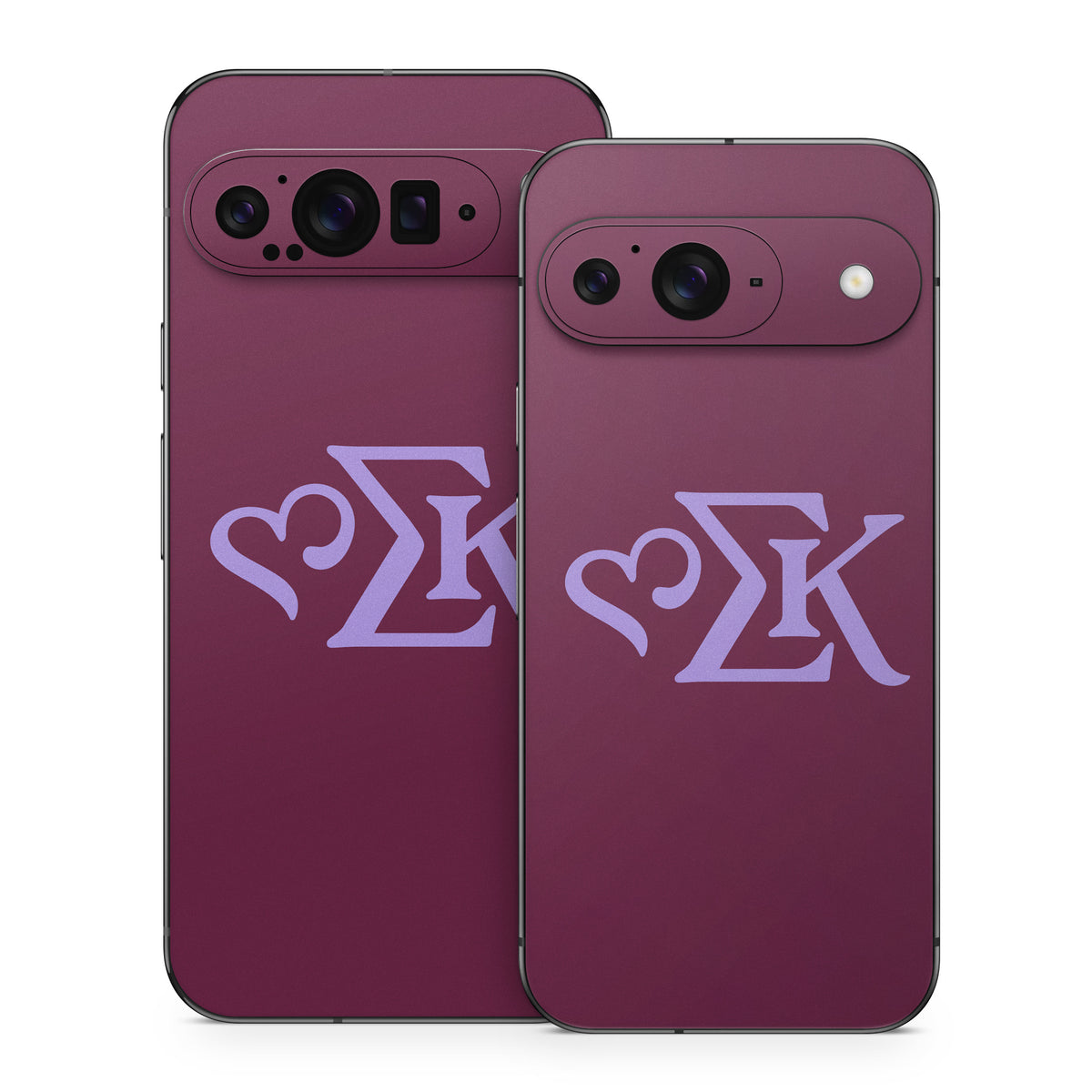 Sigma Kappa Greek Letters Legacy Lavender on Mary Maroon - Google Pixel 9 Skin