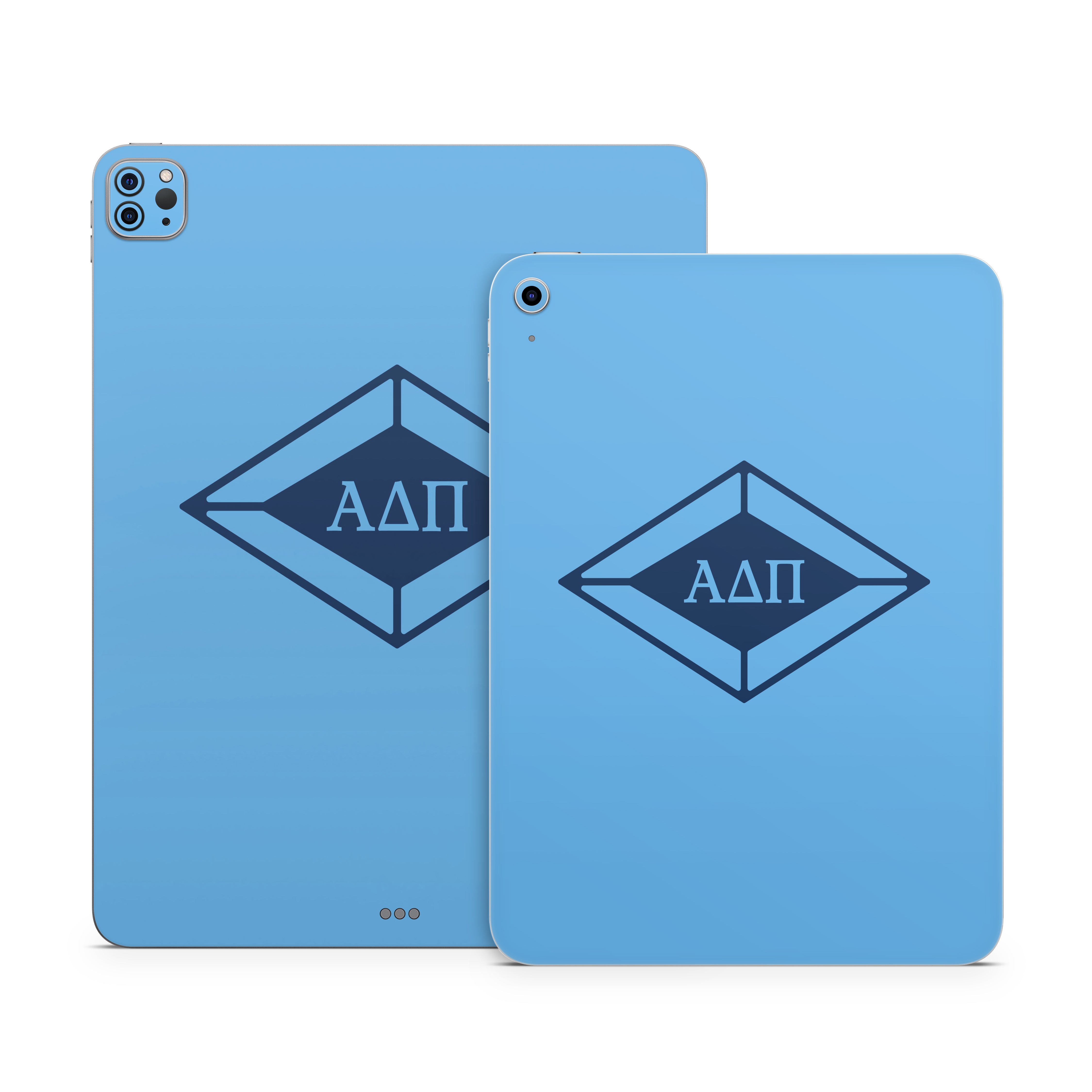Alpha Delta Pi Diamond Letters Adelphean Blue - Apple iPad Skin