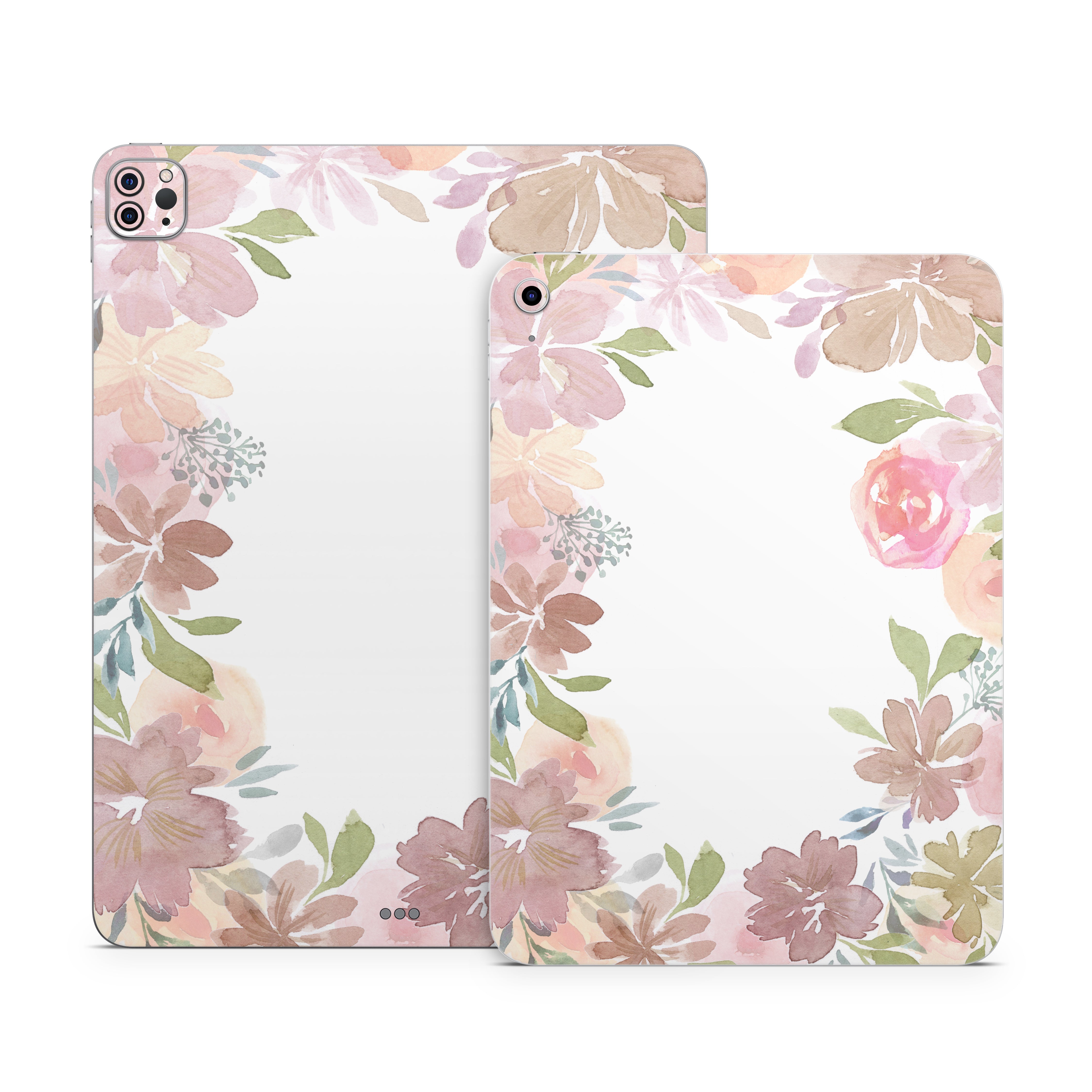 Blush Flower Frame - Apple iPad Skin