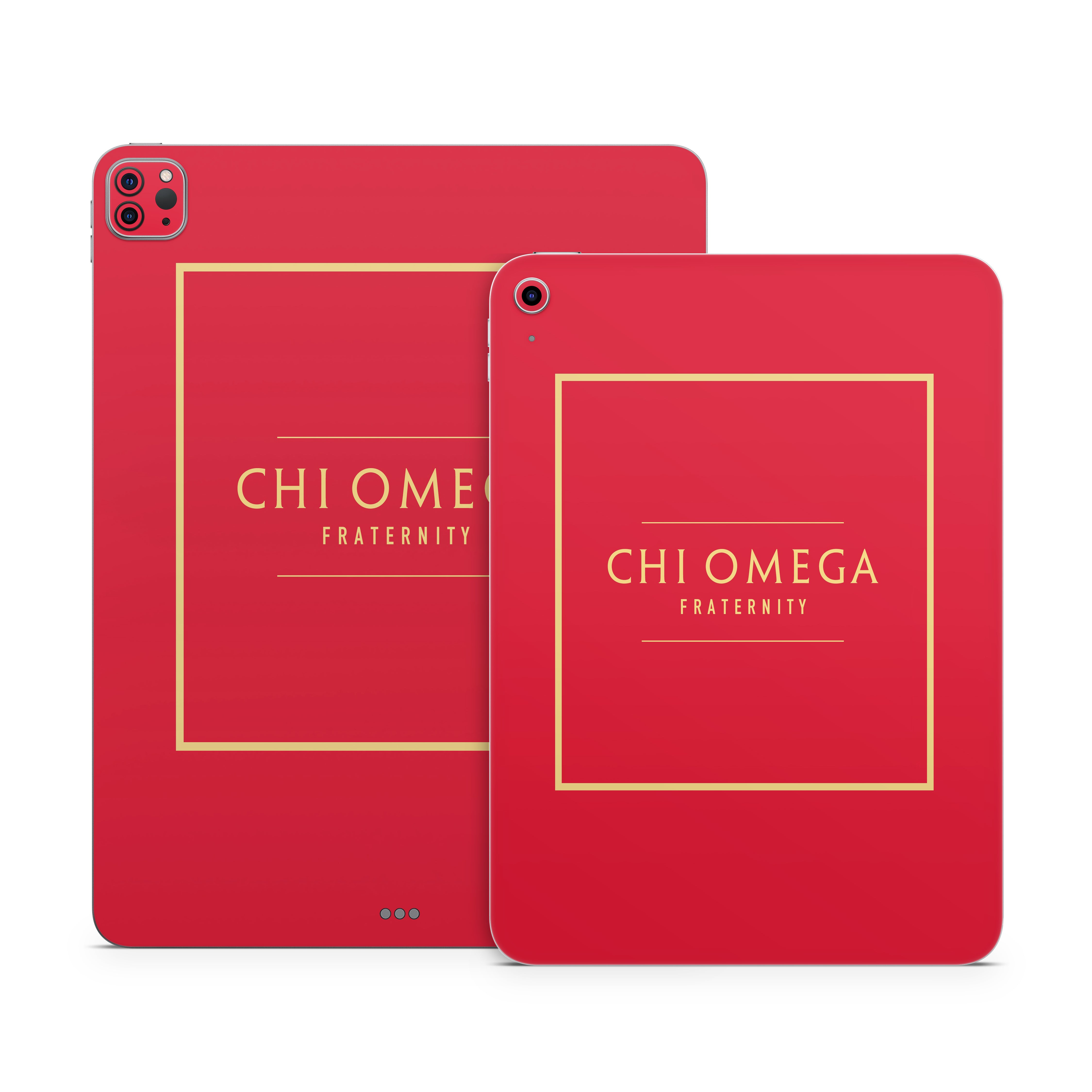 Chi Omega Fraternity Cardinal with Border - Apple iPad Skin