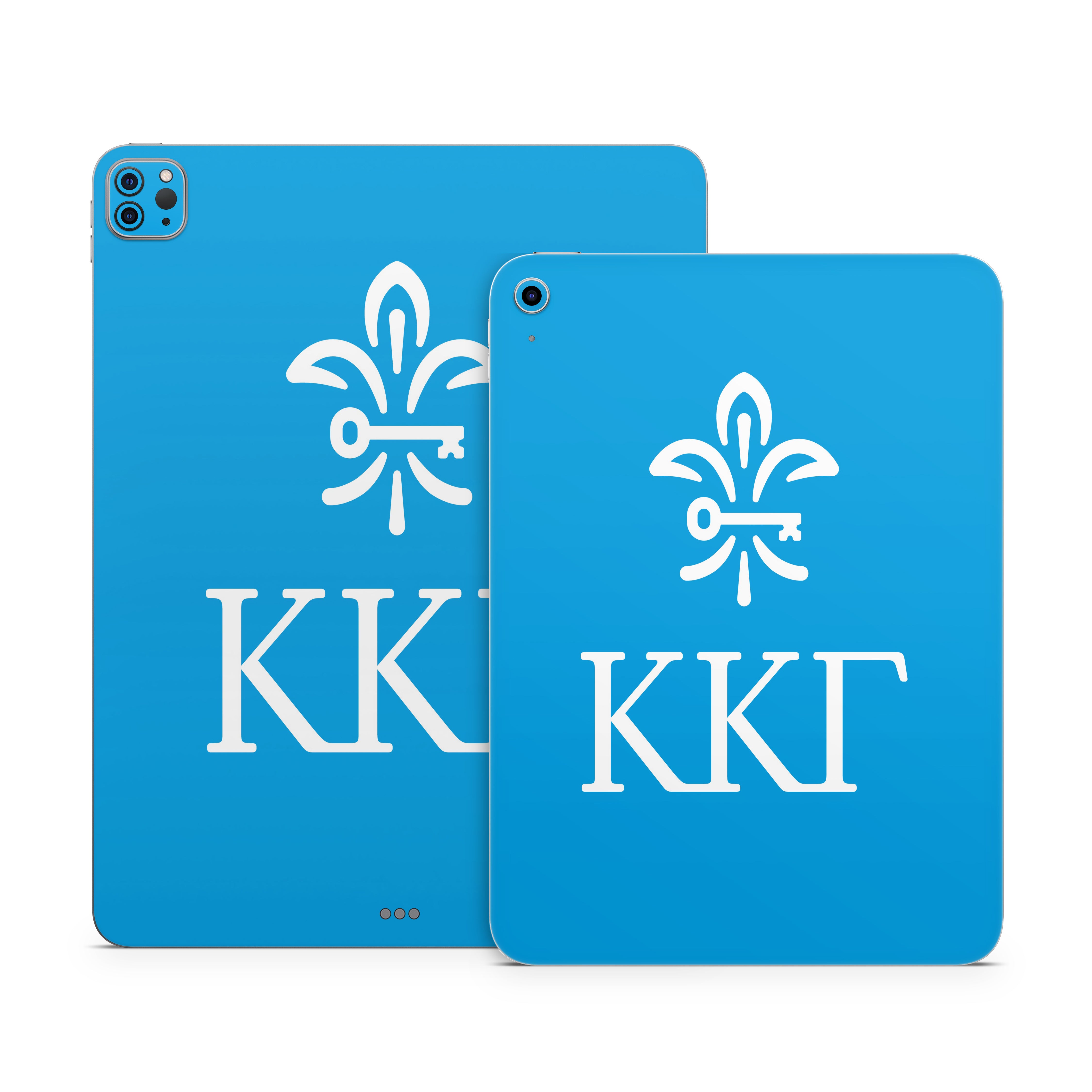 Kappa Kappa Gamma Letterkey Vertical Gamma Blue - Apple iPad Skin