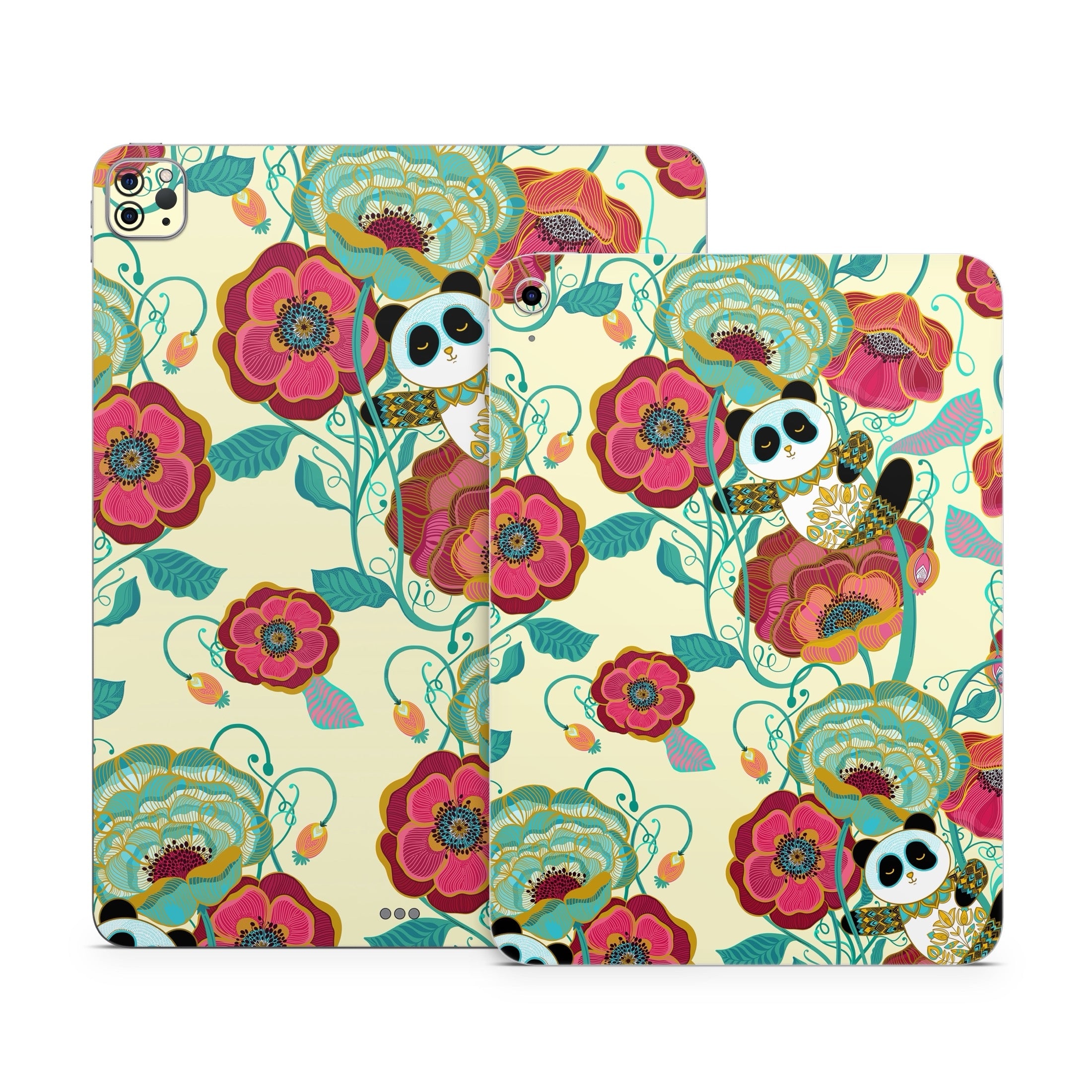 Panda Flowers - Apple iPad Skin