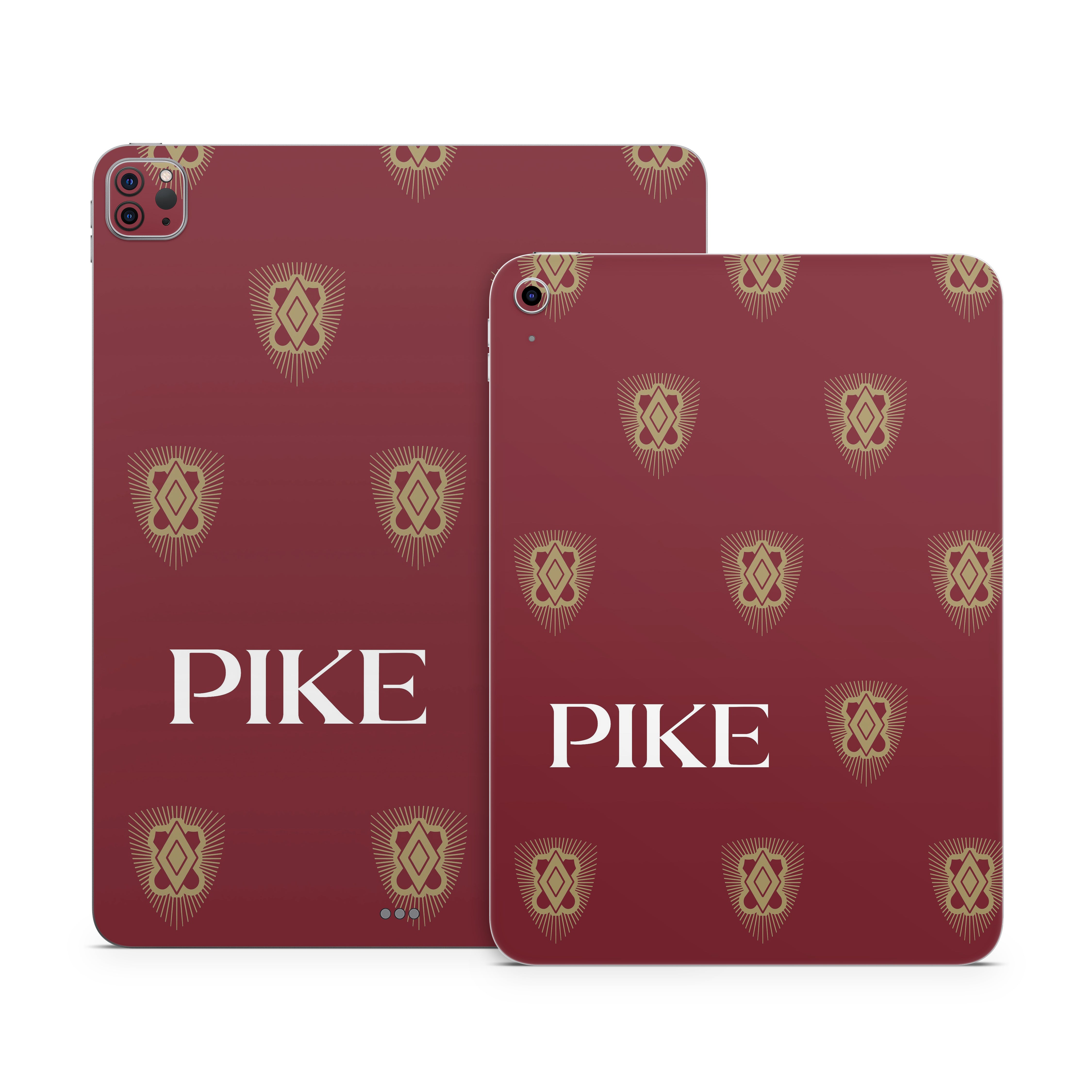 Pi Kappa Alpha PIKE Shield Pattern Garnet - Apple iPad Skin