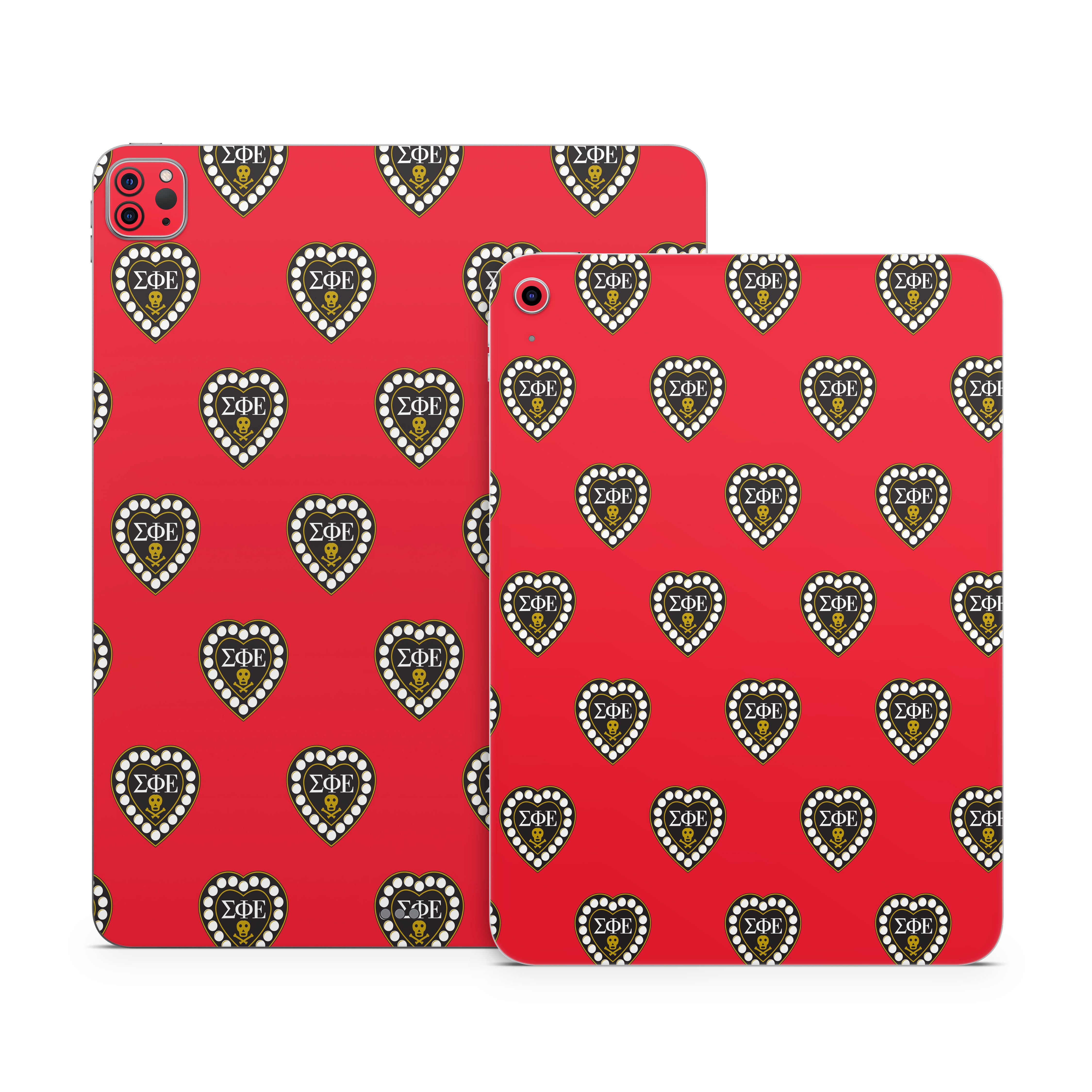 Sigma Phi Epsilon Badge Pattern Red - Apple iPad Skin