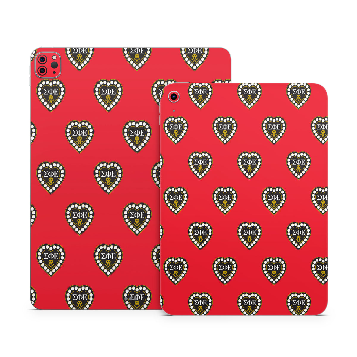 Sigma Phi Epsilon Badge Pattern Red - Apple iPad Skin