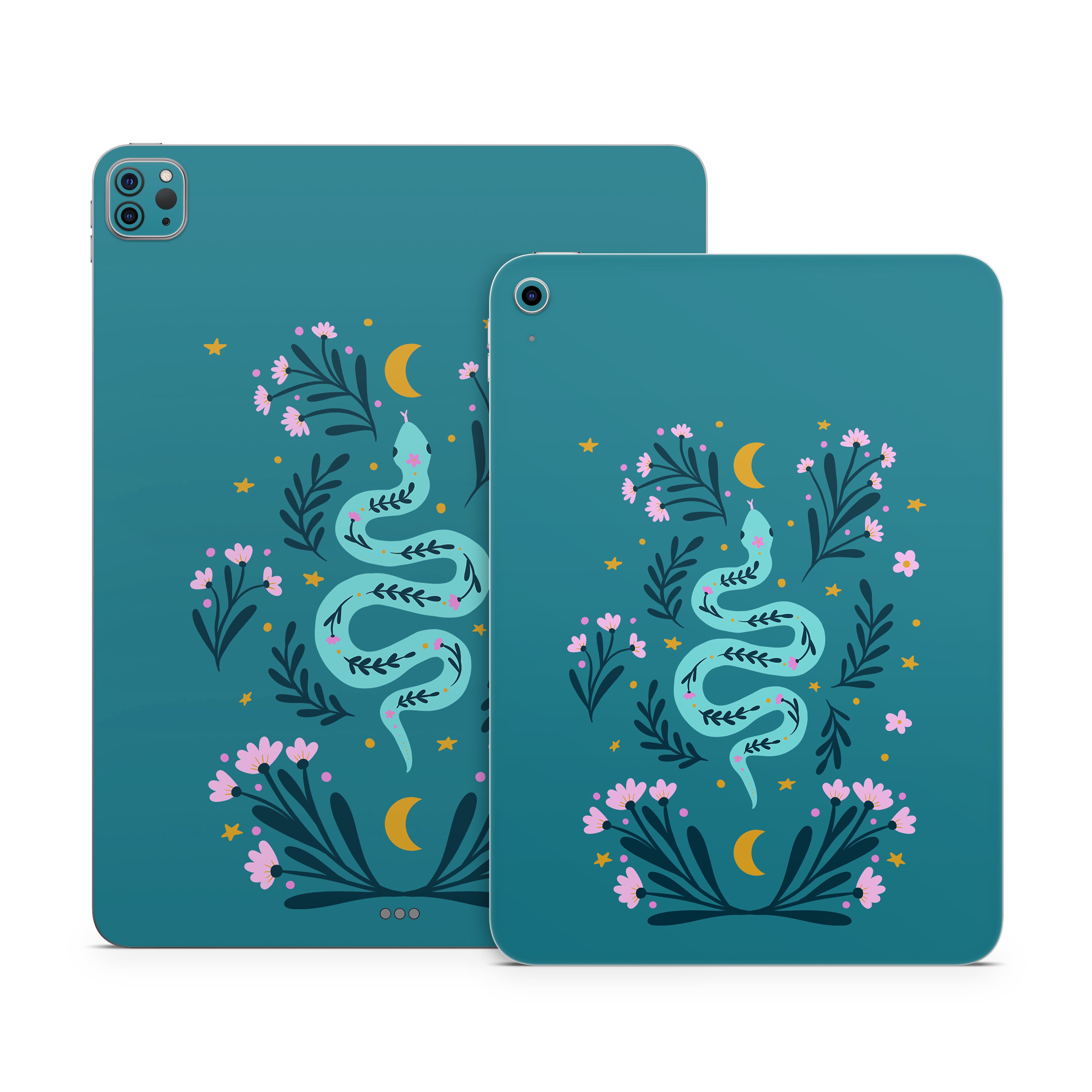 Snake and Flowers - Apple iPad Skin