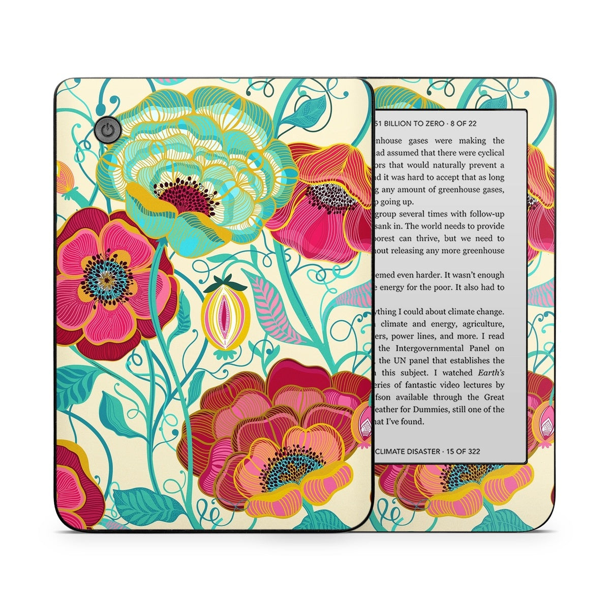 Golden Flowers - Kobo Clara 2E Skin
