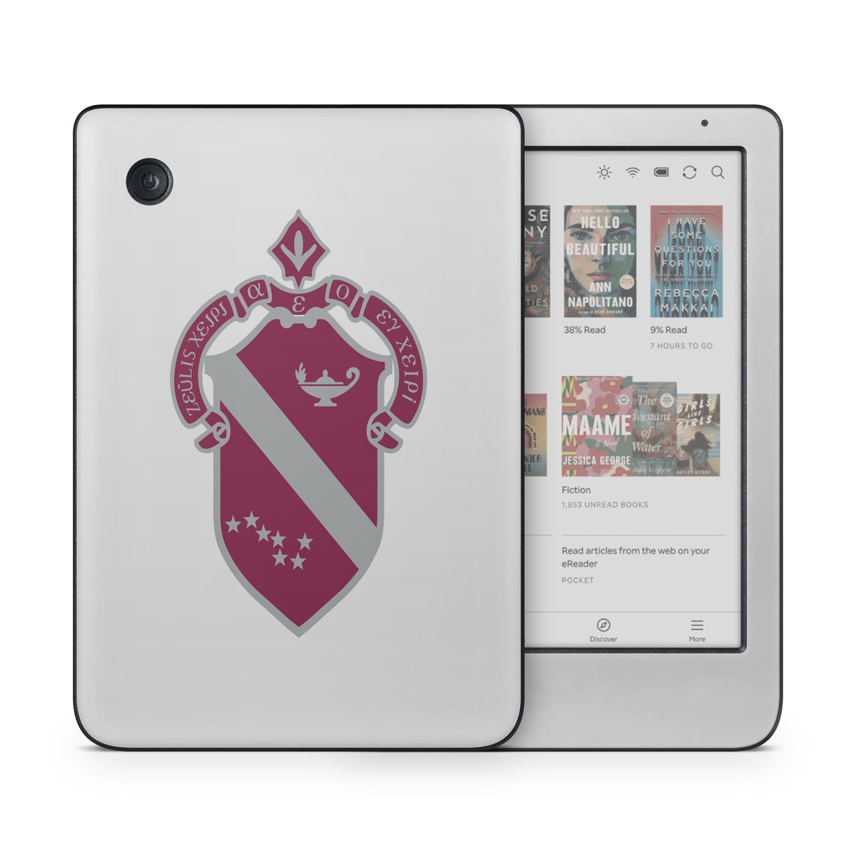Alpha Phi Crest Silver - Kobo Clara Colour Skin