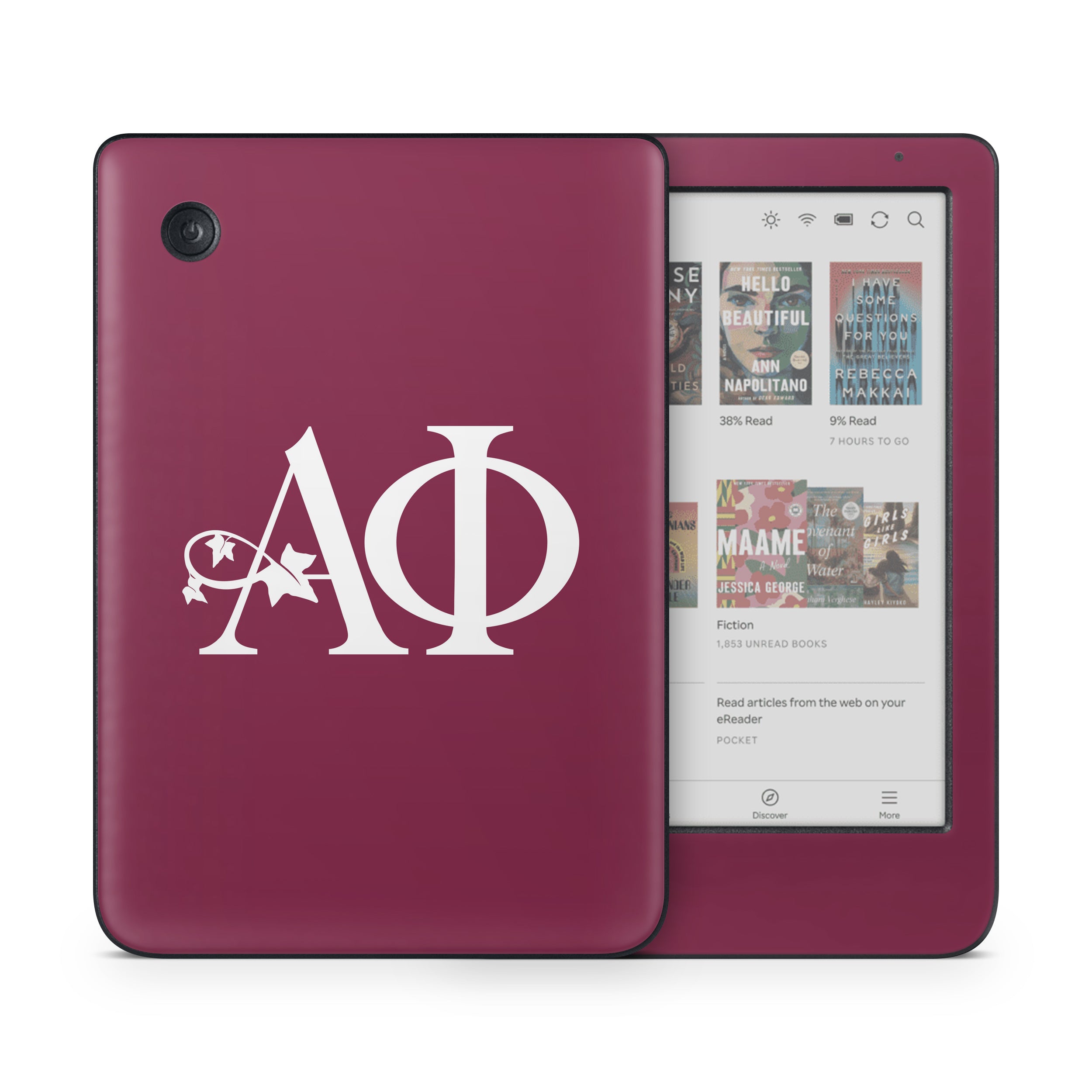 Alpha Phi Greek Letters Bordeaux - Kobo Clara Colour Skin