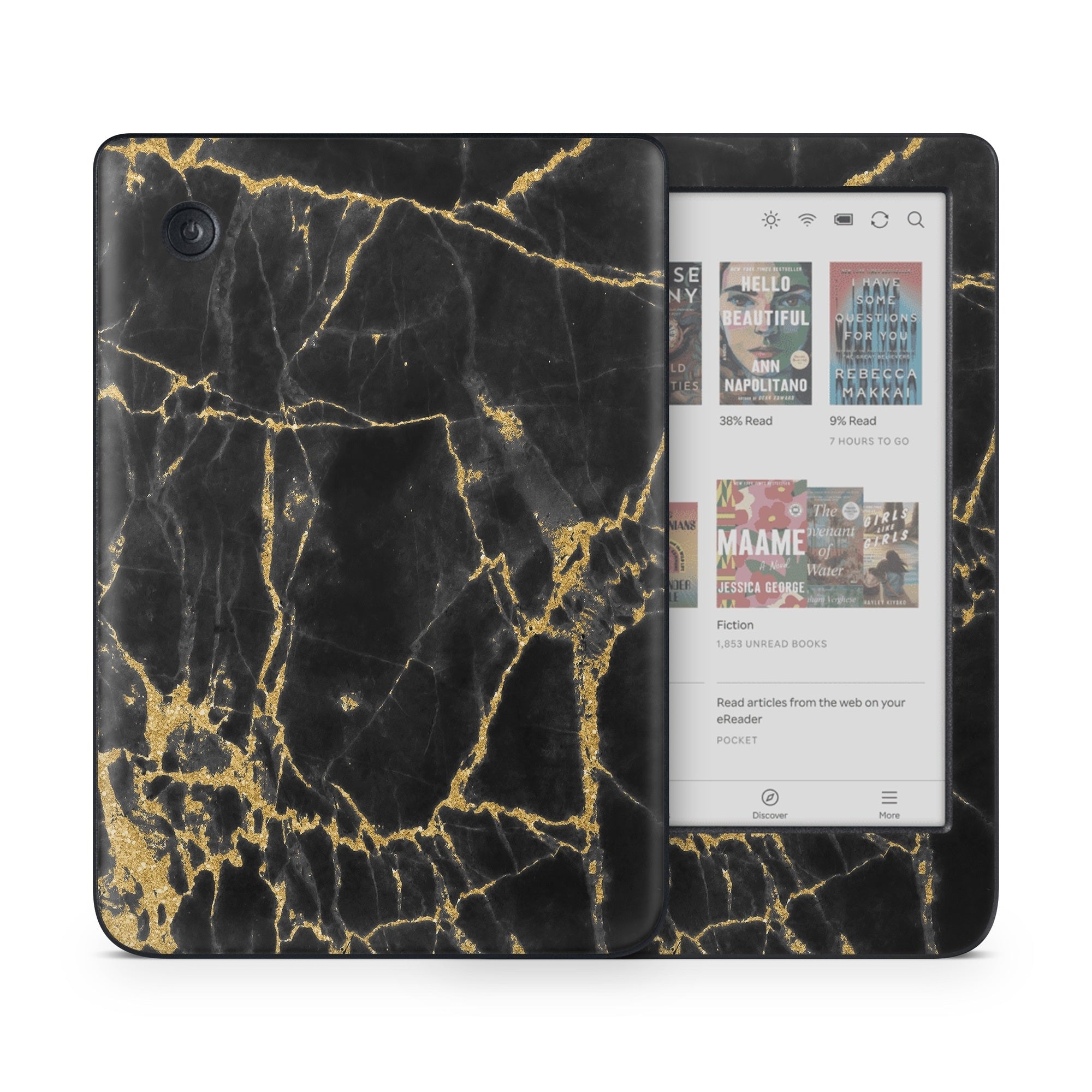 Black Gold Marble - Kobo Clara Colour Skin