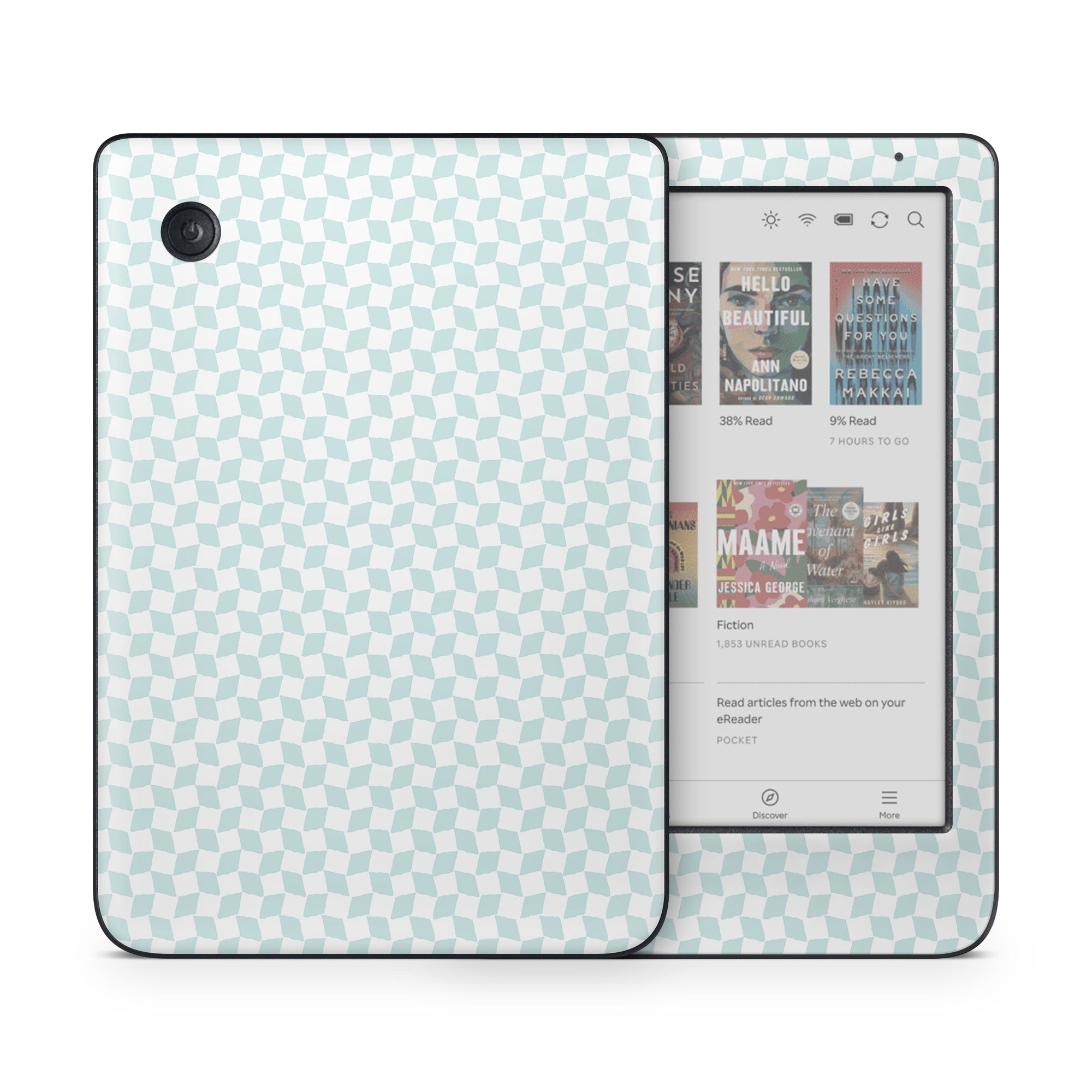 Checker Light Blue - Kobo Clara Colour Skin