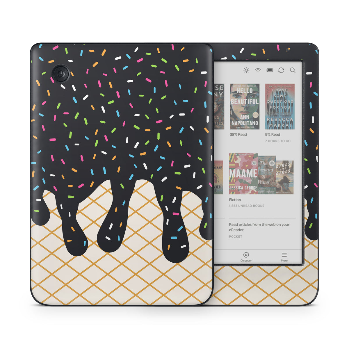 Black Ice Cream Drip - Kobo Clara Colour Skin