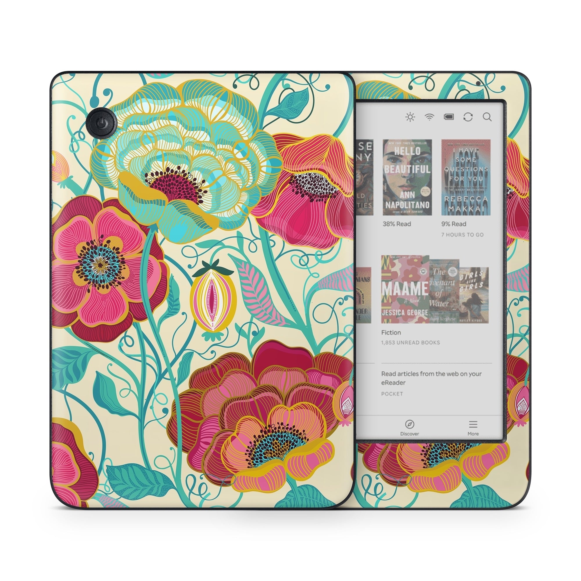 Golden Flowers - Kobo Clara Colour Skin