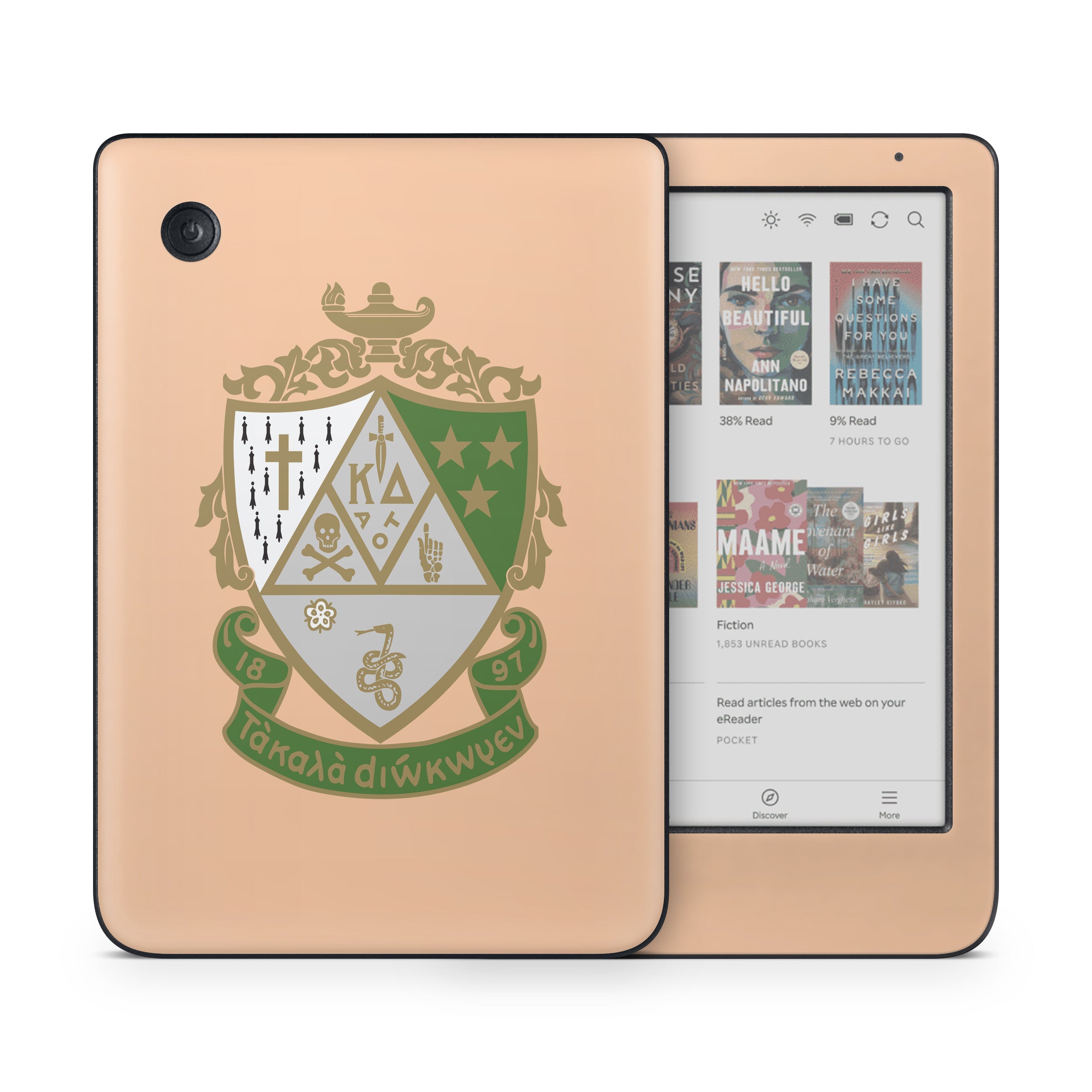 Kappa Delta Crest Empowered Peach - Kobo Clara Colour Skin