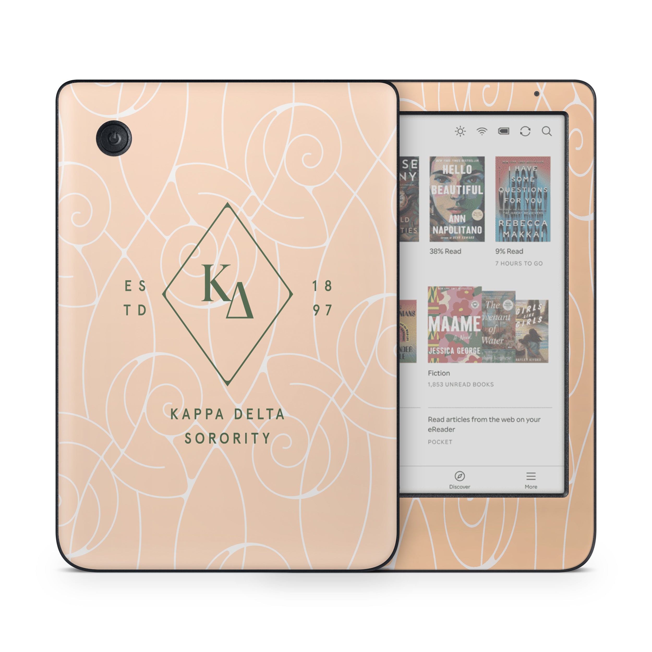 Kappa Delta Diamond Nautilus Waves - Kobo Clara Colour Skin
