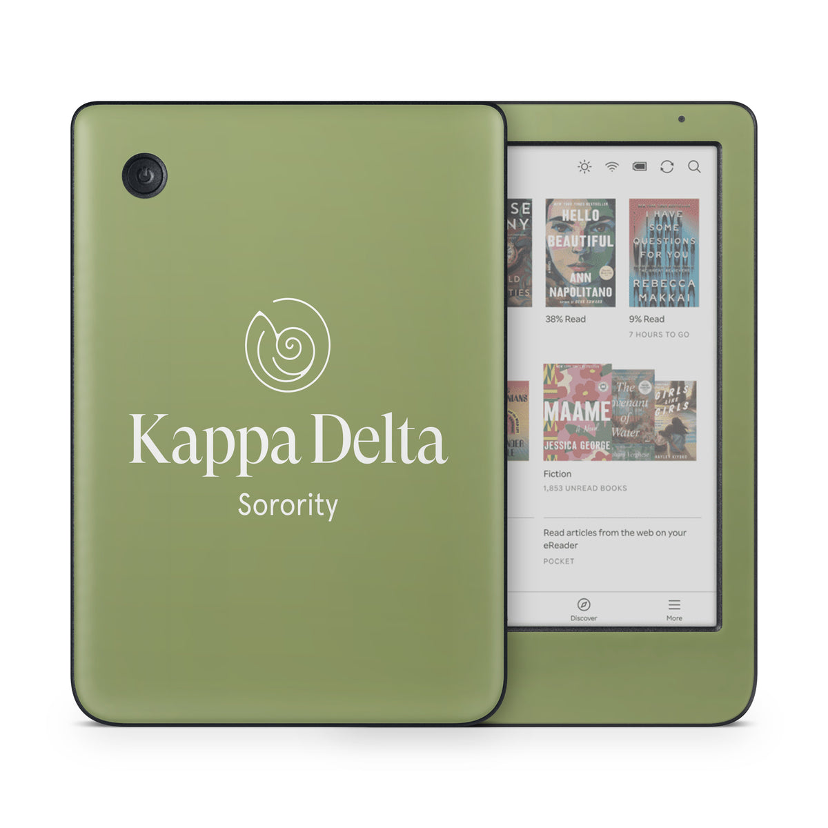 Kappa Delta Primary Logo KD Olive - Kobo Clara Colour Skin