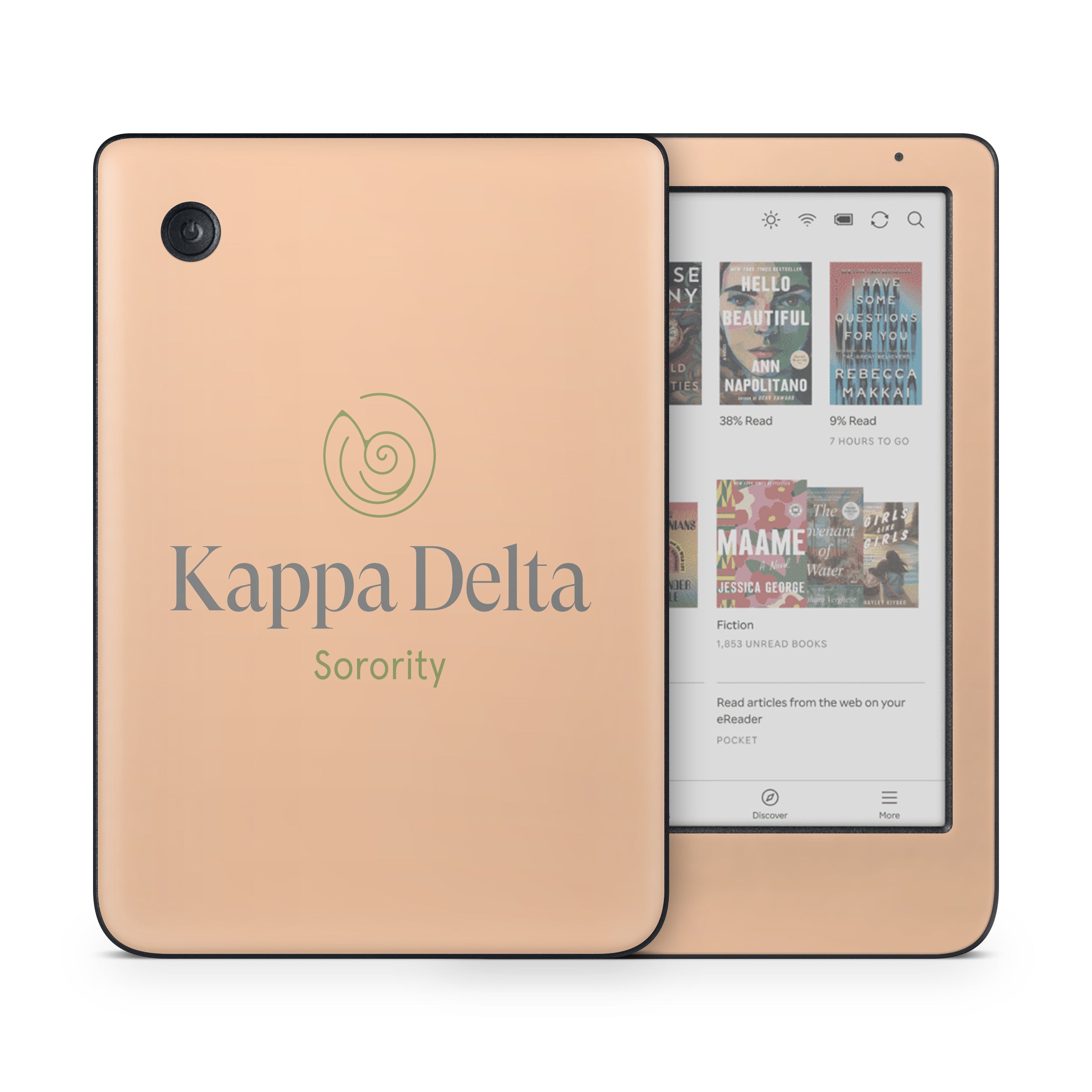 Kappa Delta Primary Logo Empowered Peach - Kobo Clara Colour Skin