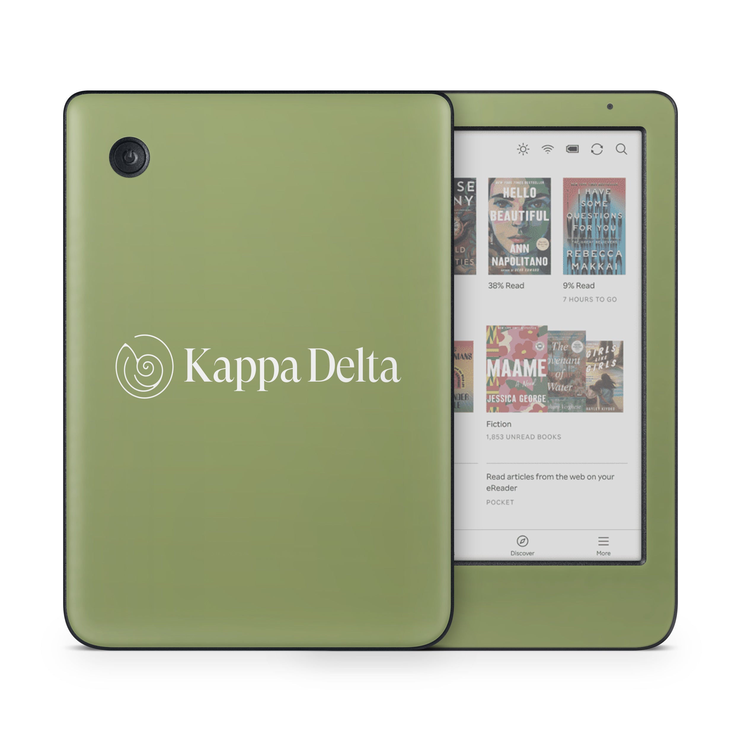 Kappa Delta Secondary Logo KD Olive - Kobo Clara Colour Skin