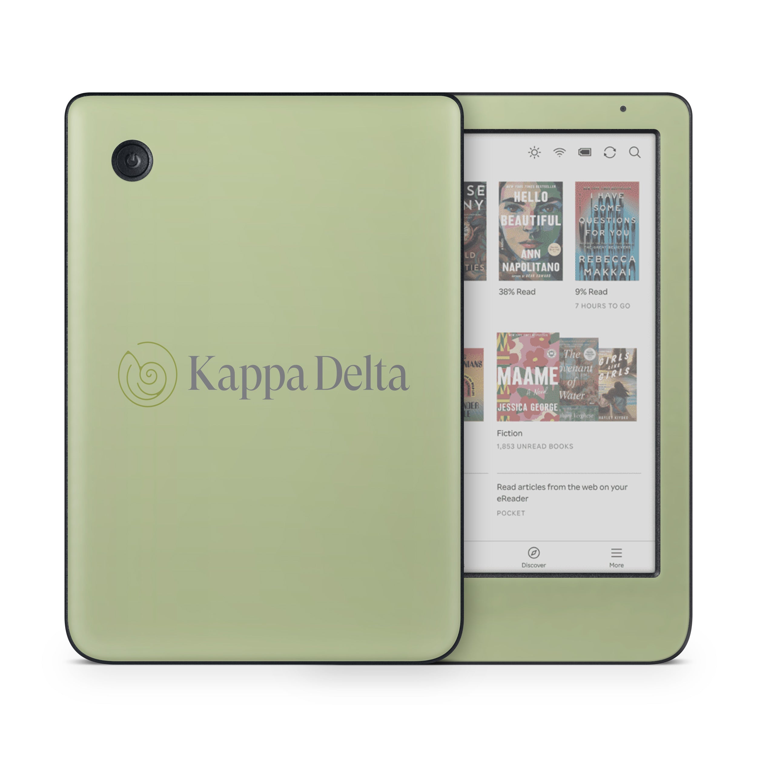 Kappa Delta Secondary Logo Light Olive - Kobo Clara Colour Skin