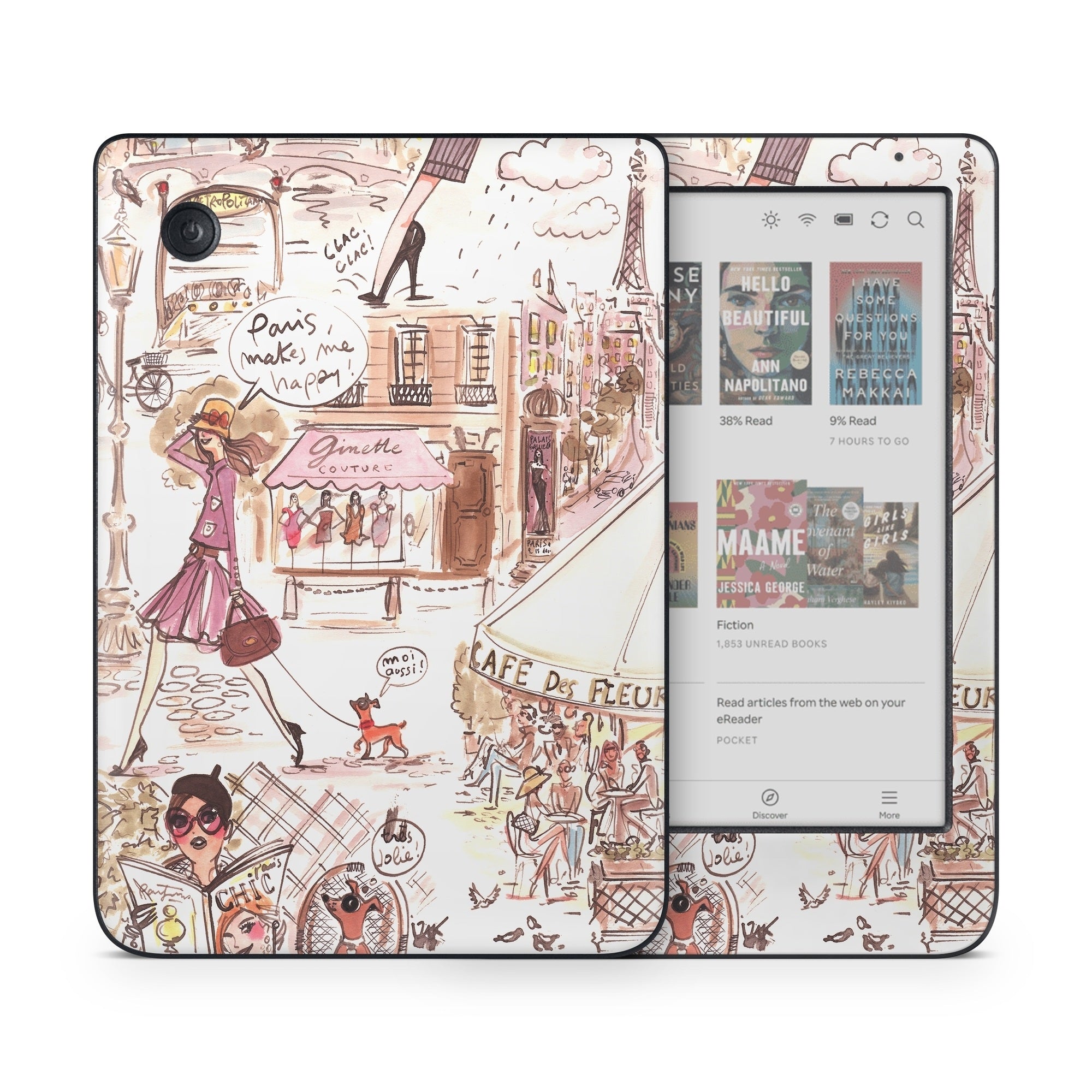 Paris Makes Me Happy - Kobo Clara Colour Skin