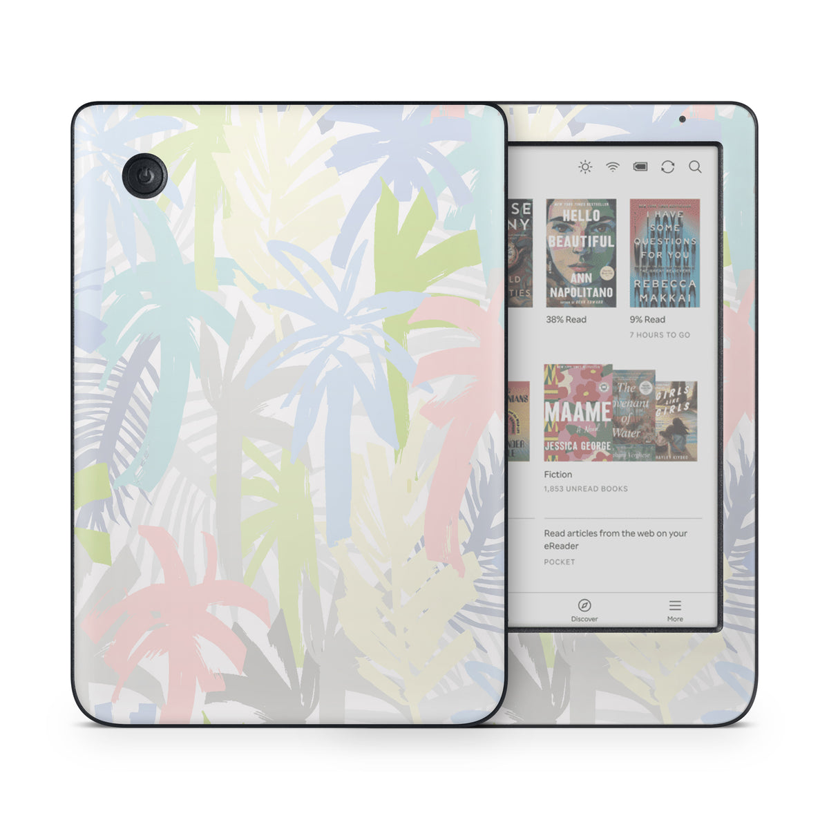 Pastel Palms - Kobo Clara Colour Skin
