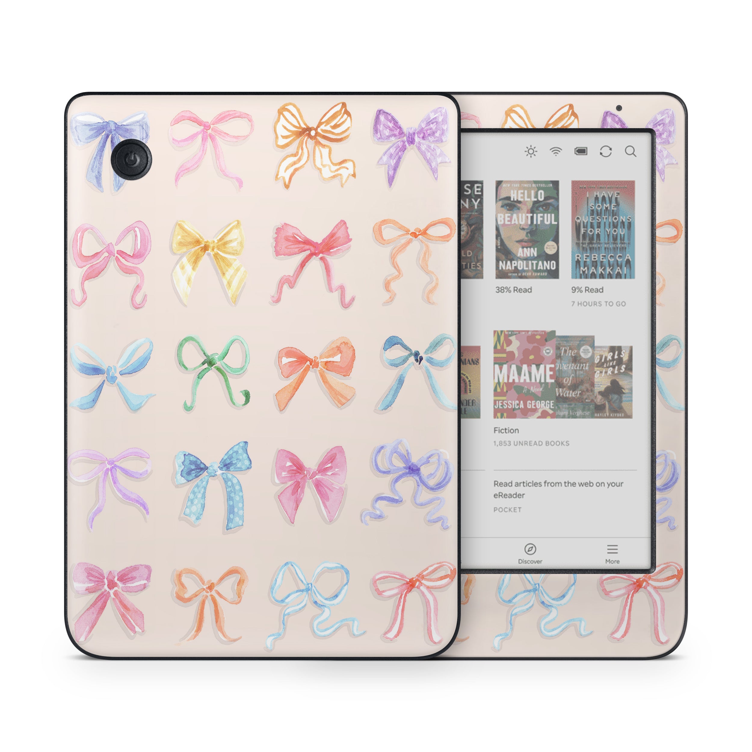 Rainbow Bows - Kobo Clara Colour Skin