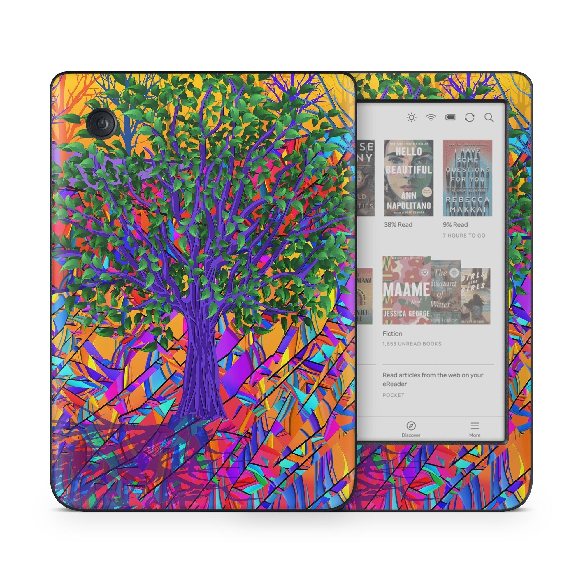 Stained Glass Tree - Kobo Clara Colour Skin