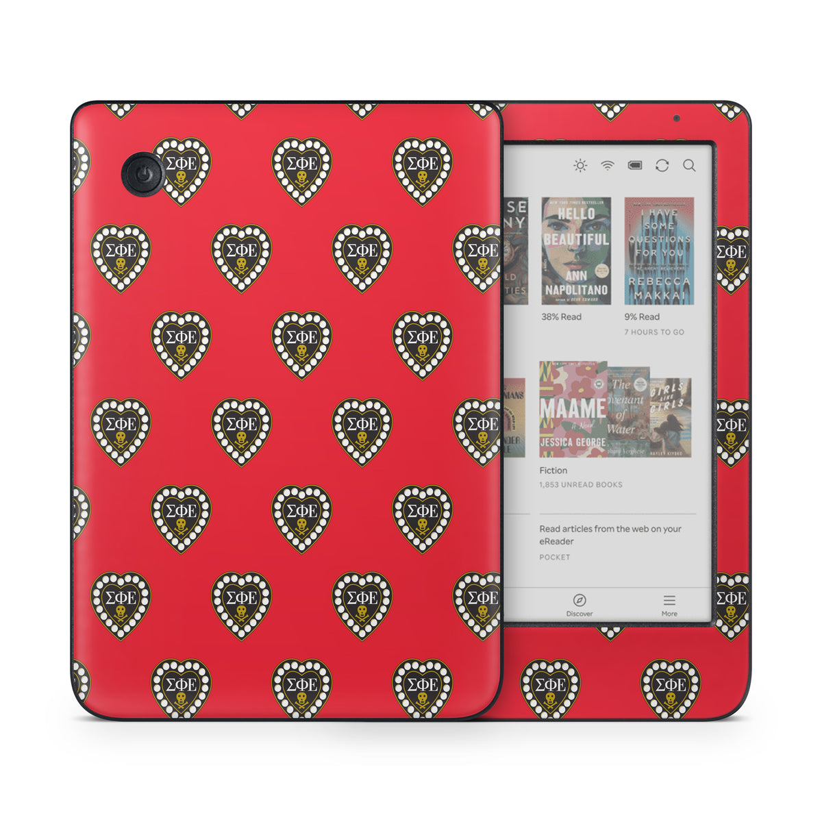 Sigma Phi Epsilon Badge Pattern Red - Kobo Clara Colour Skin